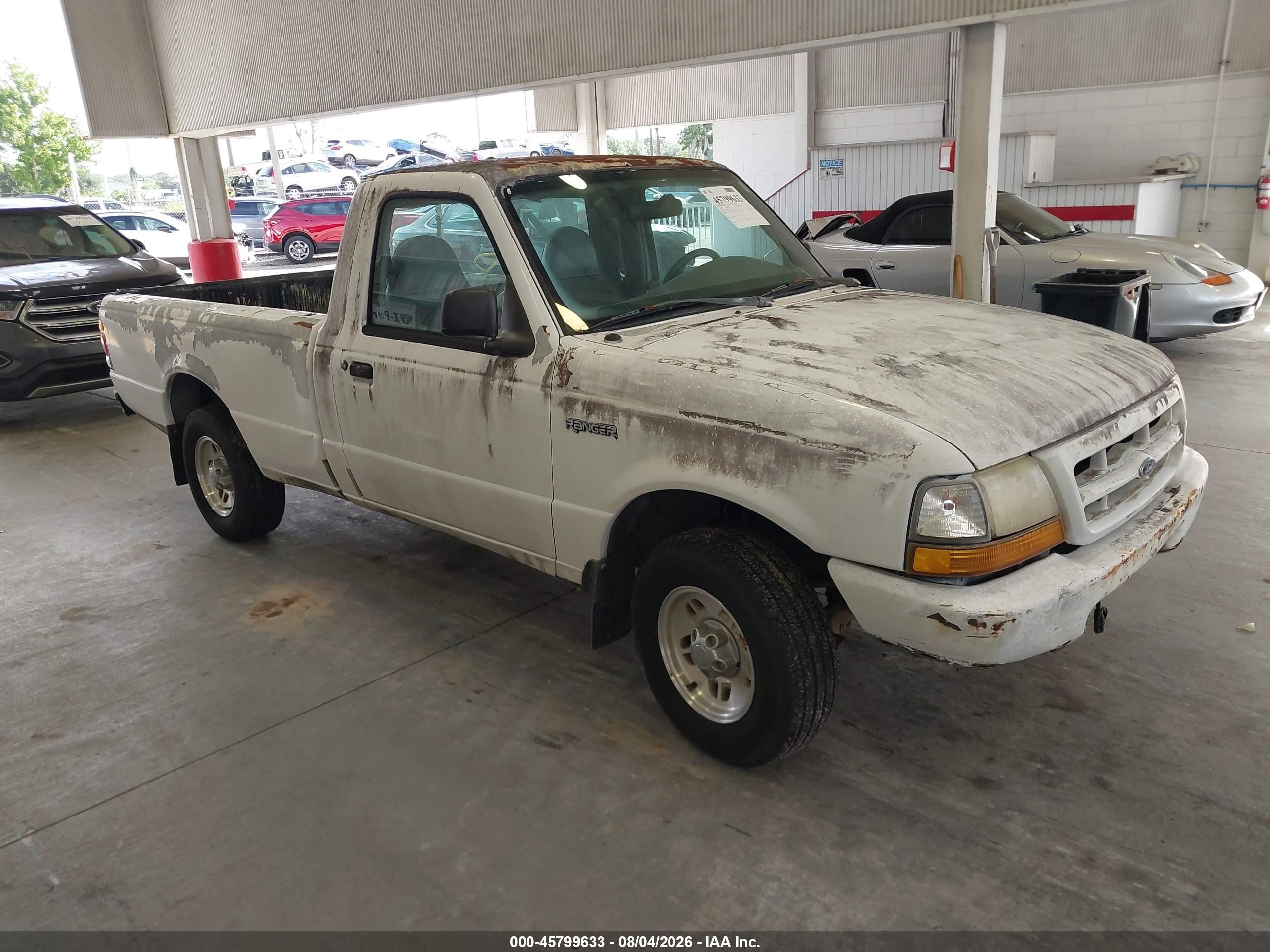 1999 Ford Ranger Xl/xlt White vin: 1FTYR10V4XPA73562