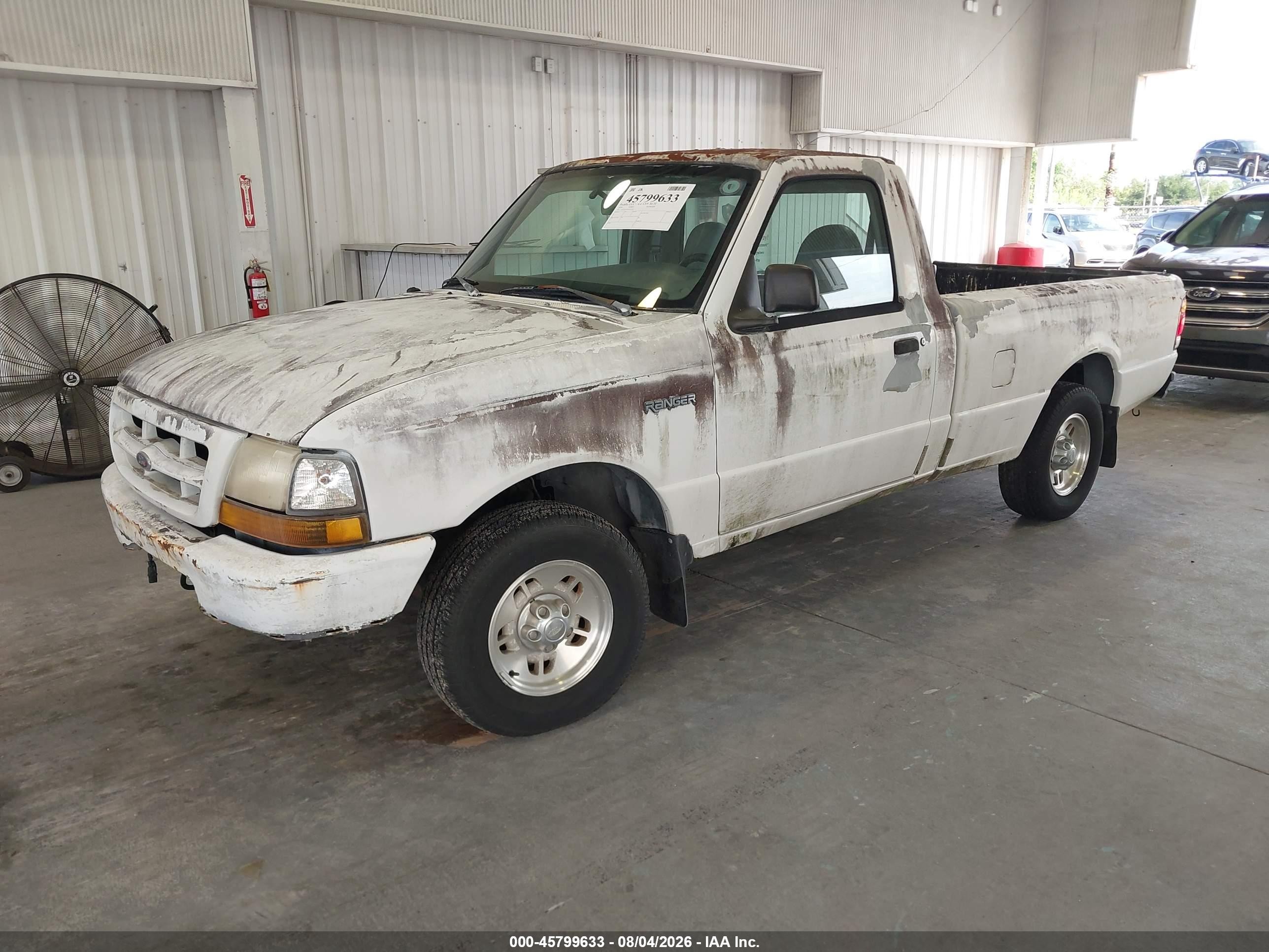 1999 Ford Ranger Xl/xlt White vin: 1FTYR10V4XPA73562