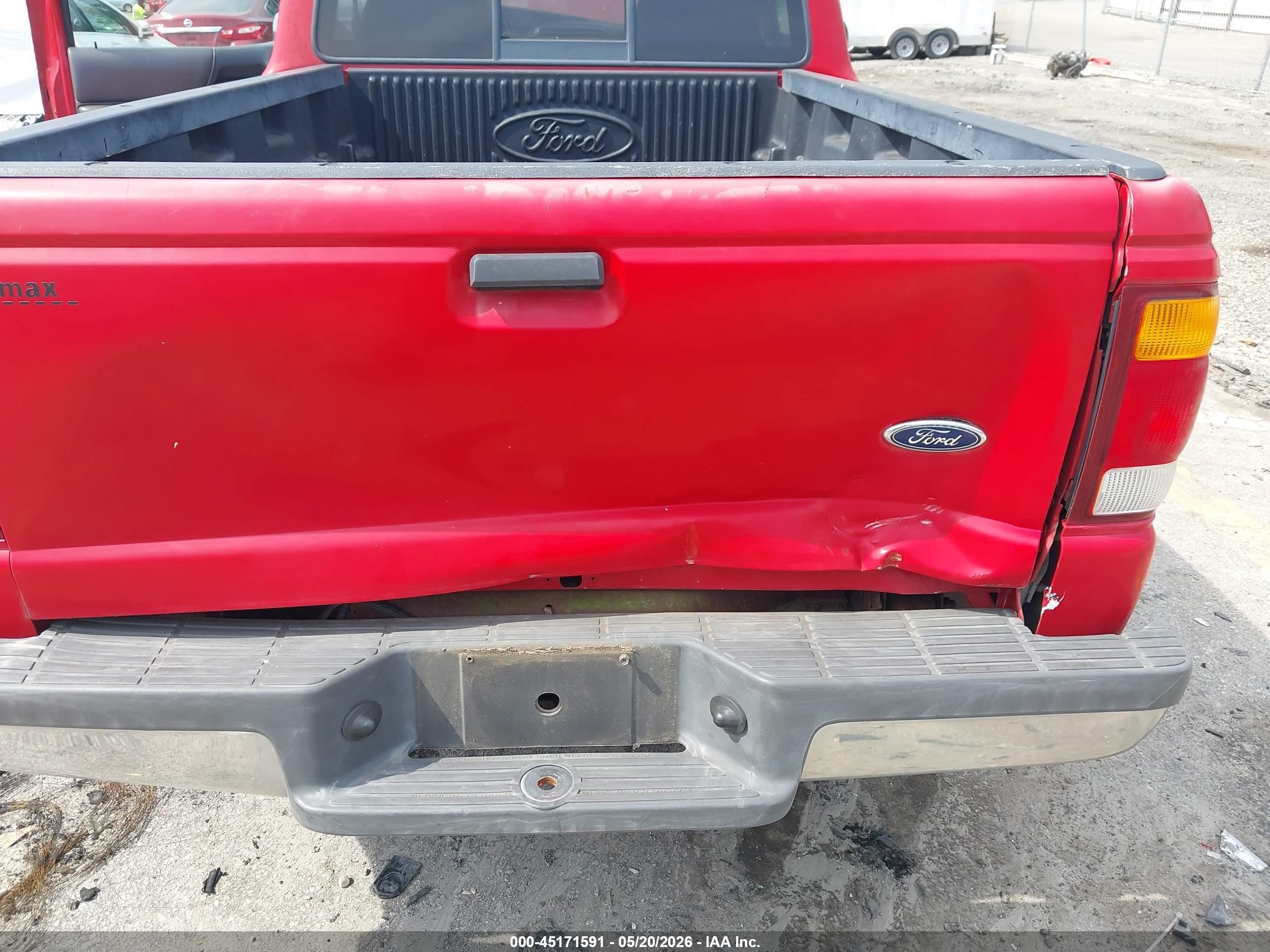 1999 Ford Ranger Xl/xlt Red vin: 1FTYR10V4XPB18595