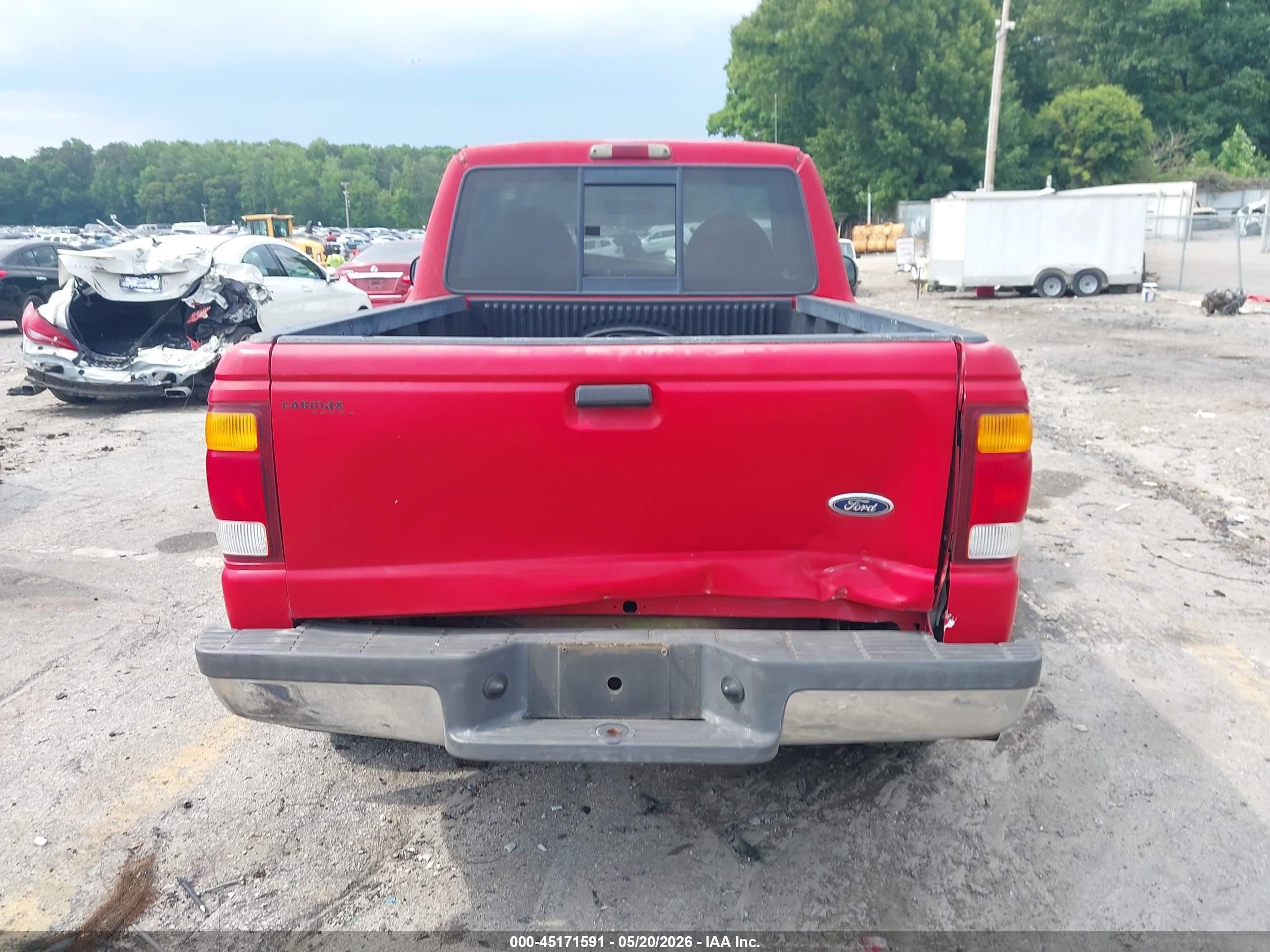 1999 Ford Ranger Xl/xlt Red vin: 1FTYR10V4XPB18595
