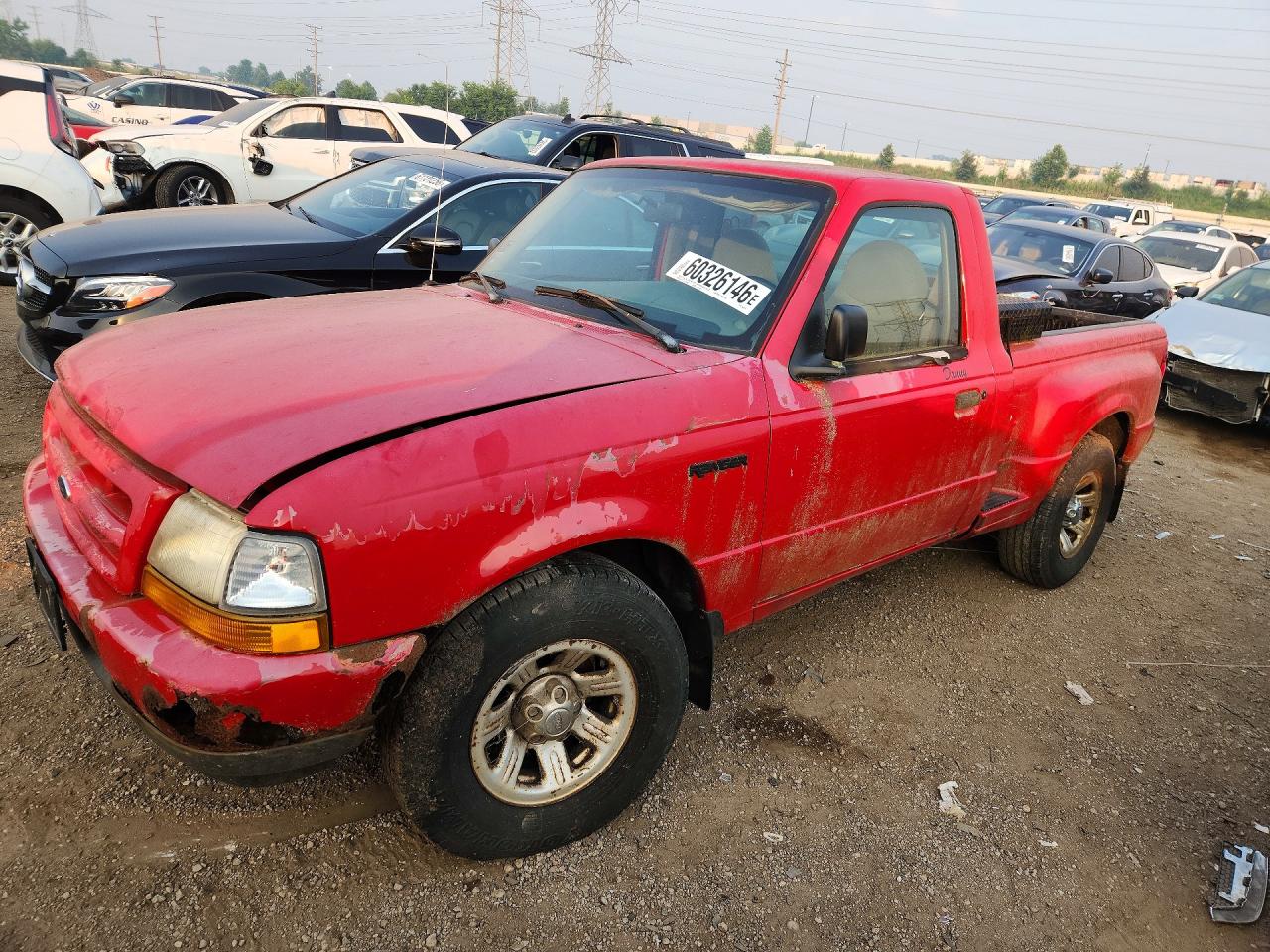 2000 Ford Ranger Red vin: 1FTYR10V4YPB42011