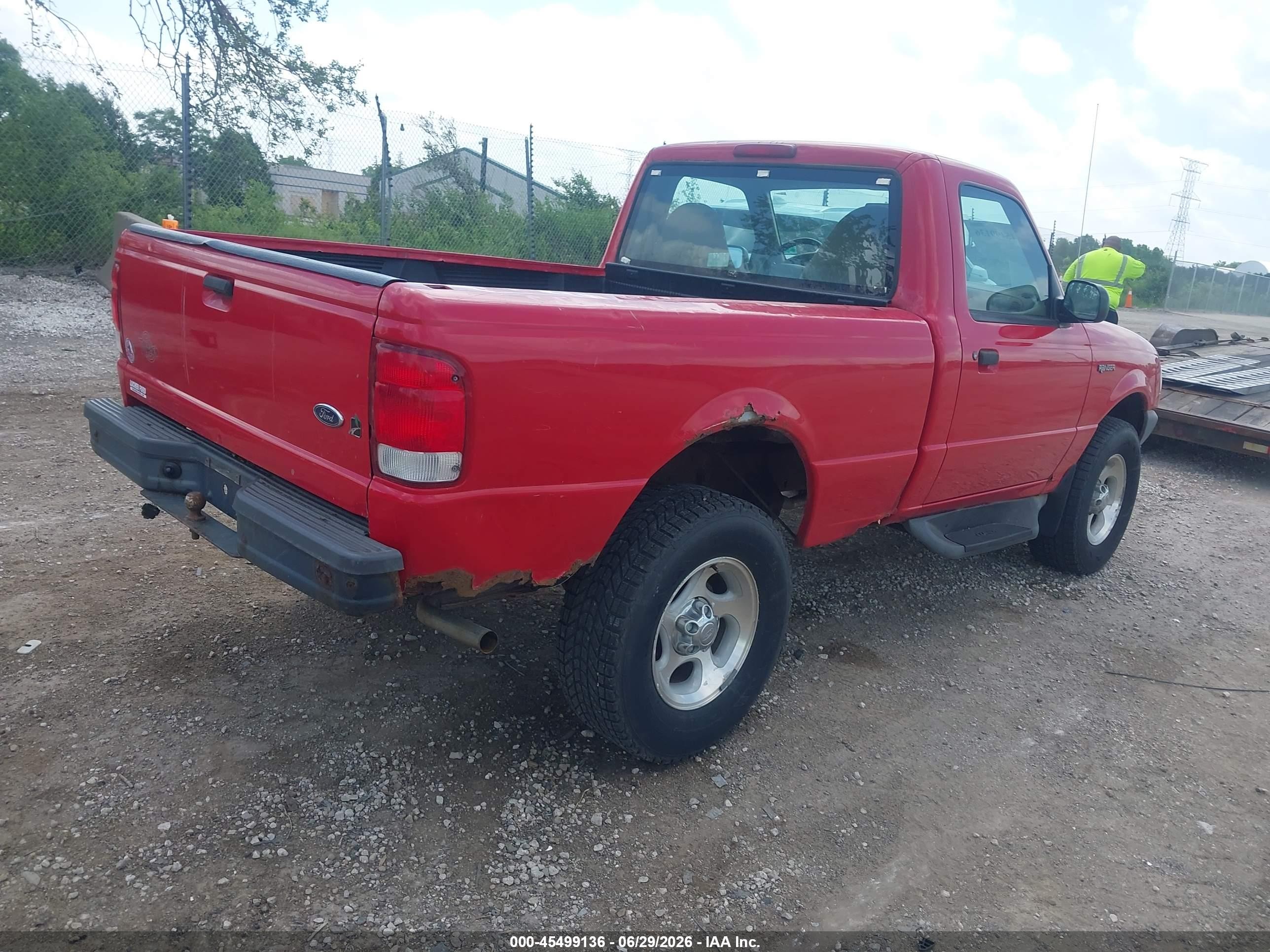 2000 Ford Ranger Xl/xlt Red vin: 1FTYR10V7YPA96903