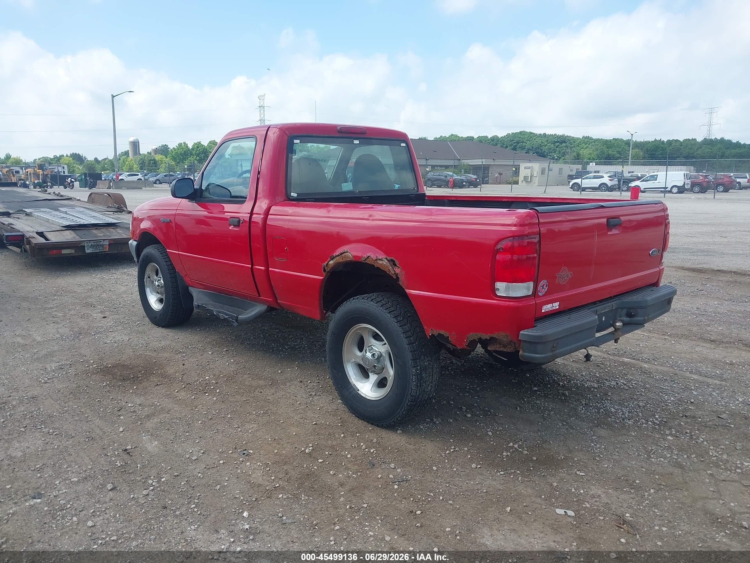 2000 Ford Ranger Xl/xlt Red vin: 1FTYR10V7YPA96903