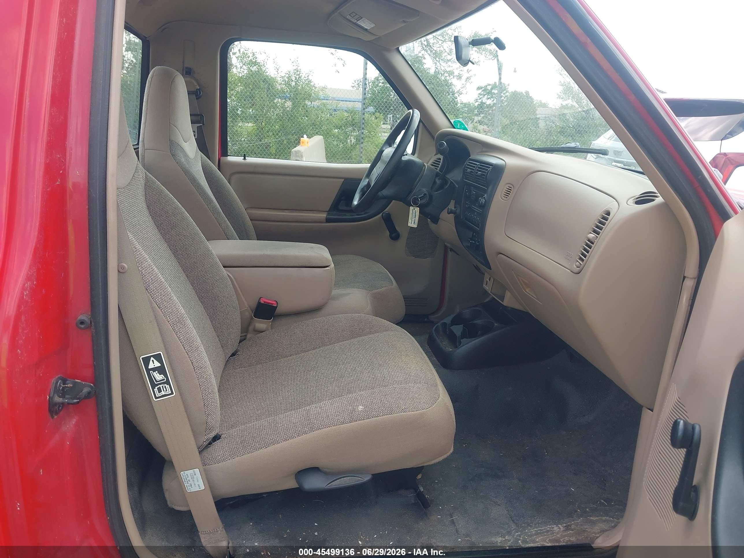 2000 Ford Ranger Xl/xlt Red vin: 1FTYR10V7YPA96903