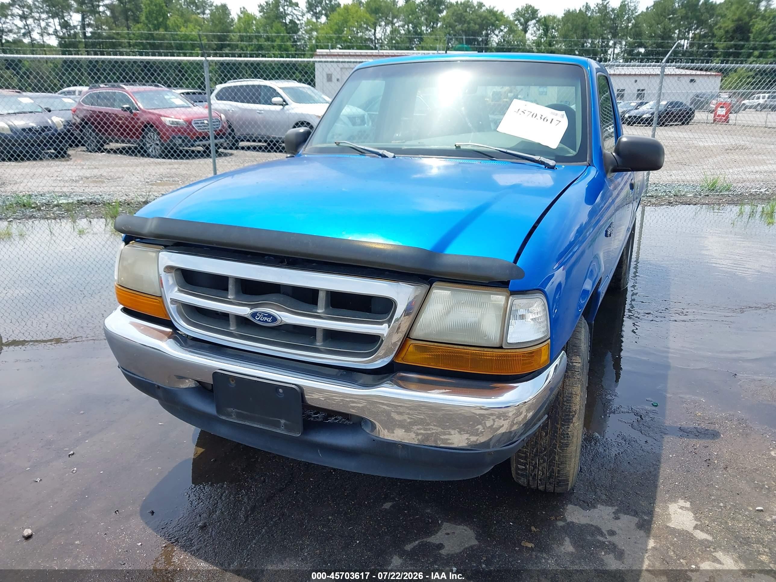 1999 Ford Ranger Xl/xlt Blue vin: 1FTYR10V8XUB22232
