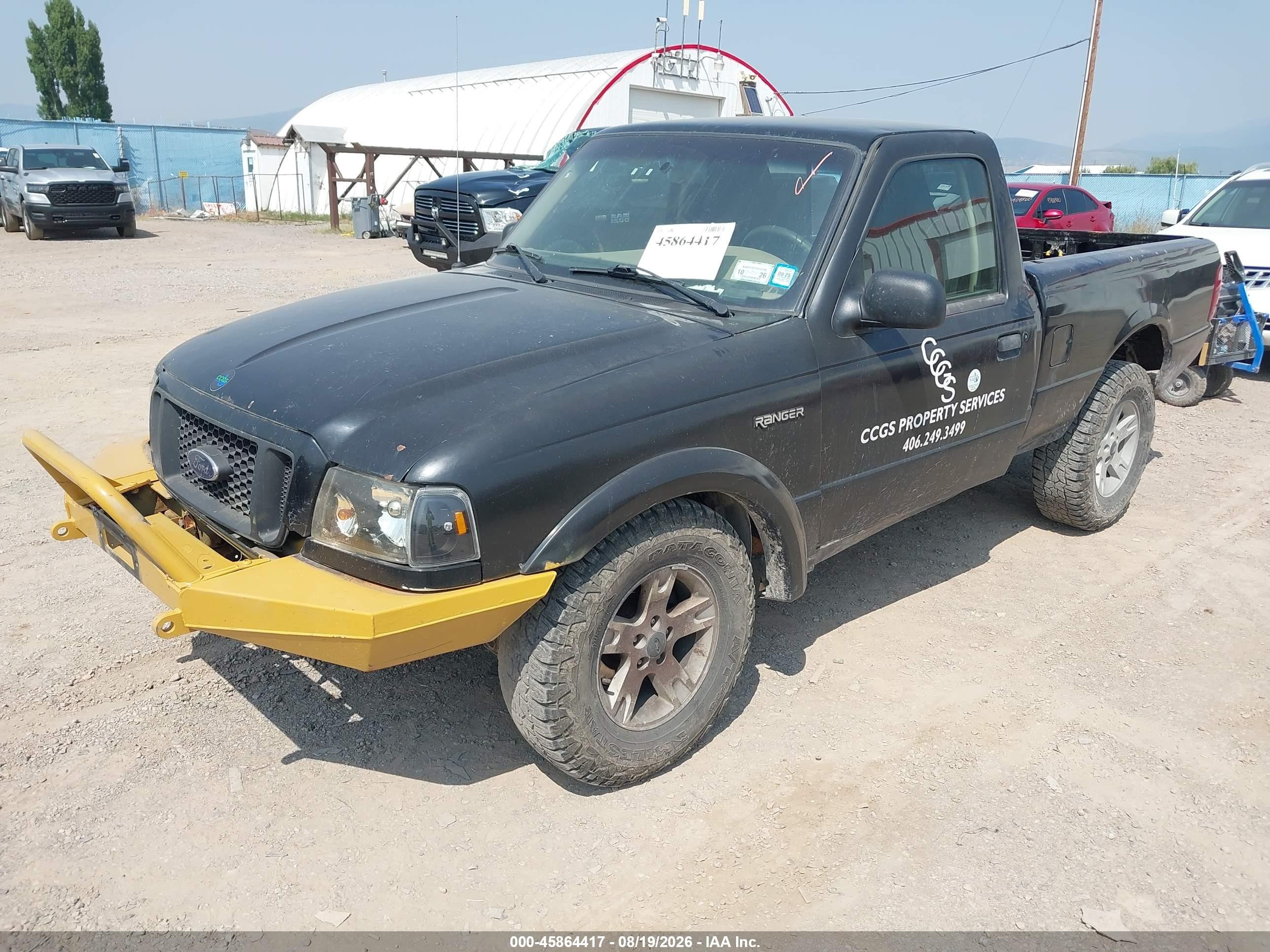 2004 Ford Ranger Edge Black vin: 1FTYR11U04TA13660