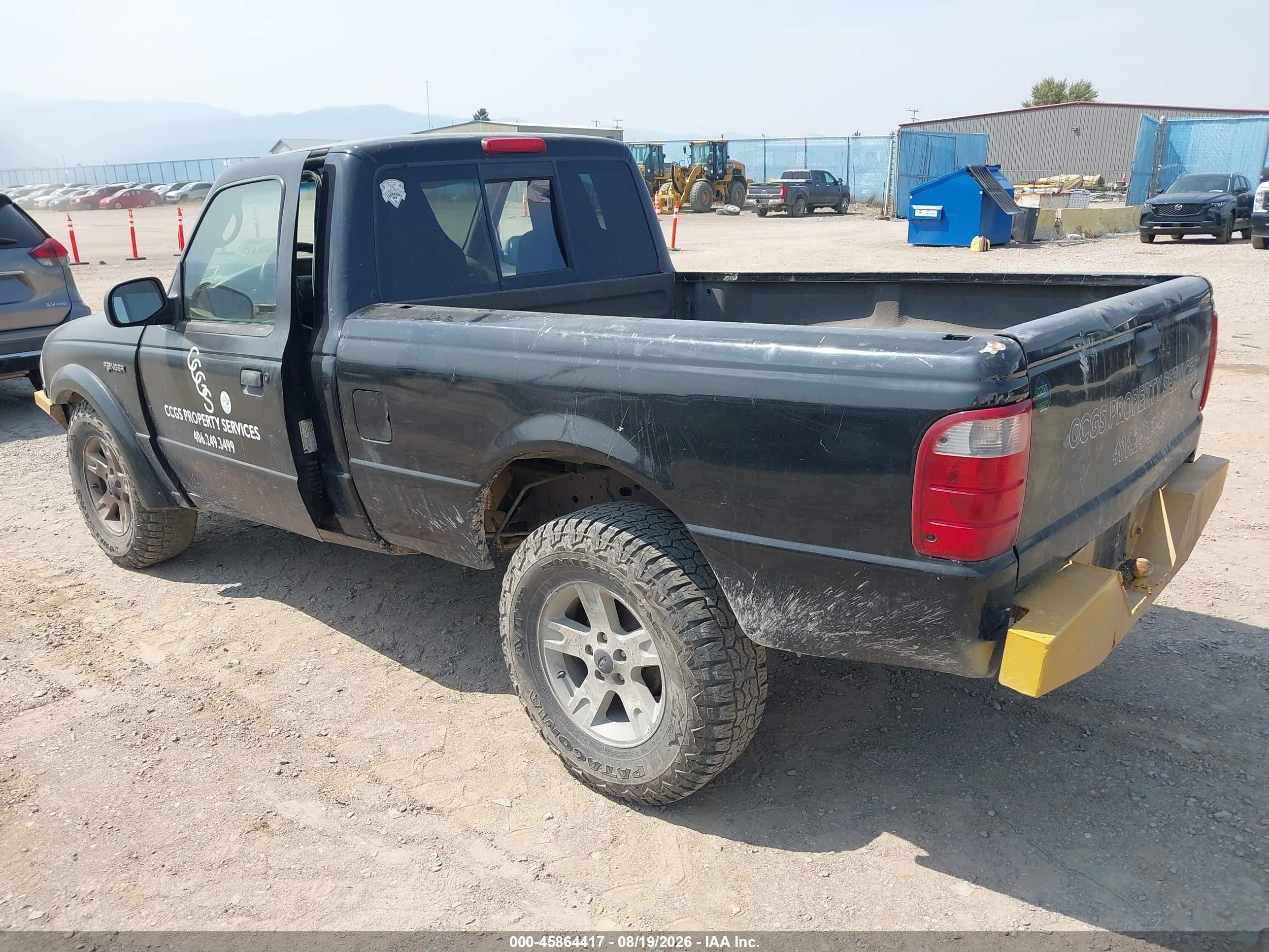 2004 Ford Ranger Edge Black vin: 1FTYR11U04TA13660