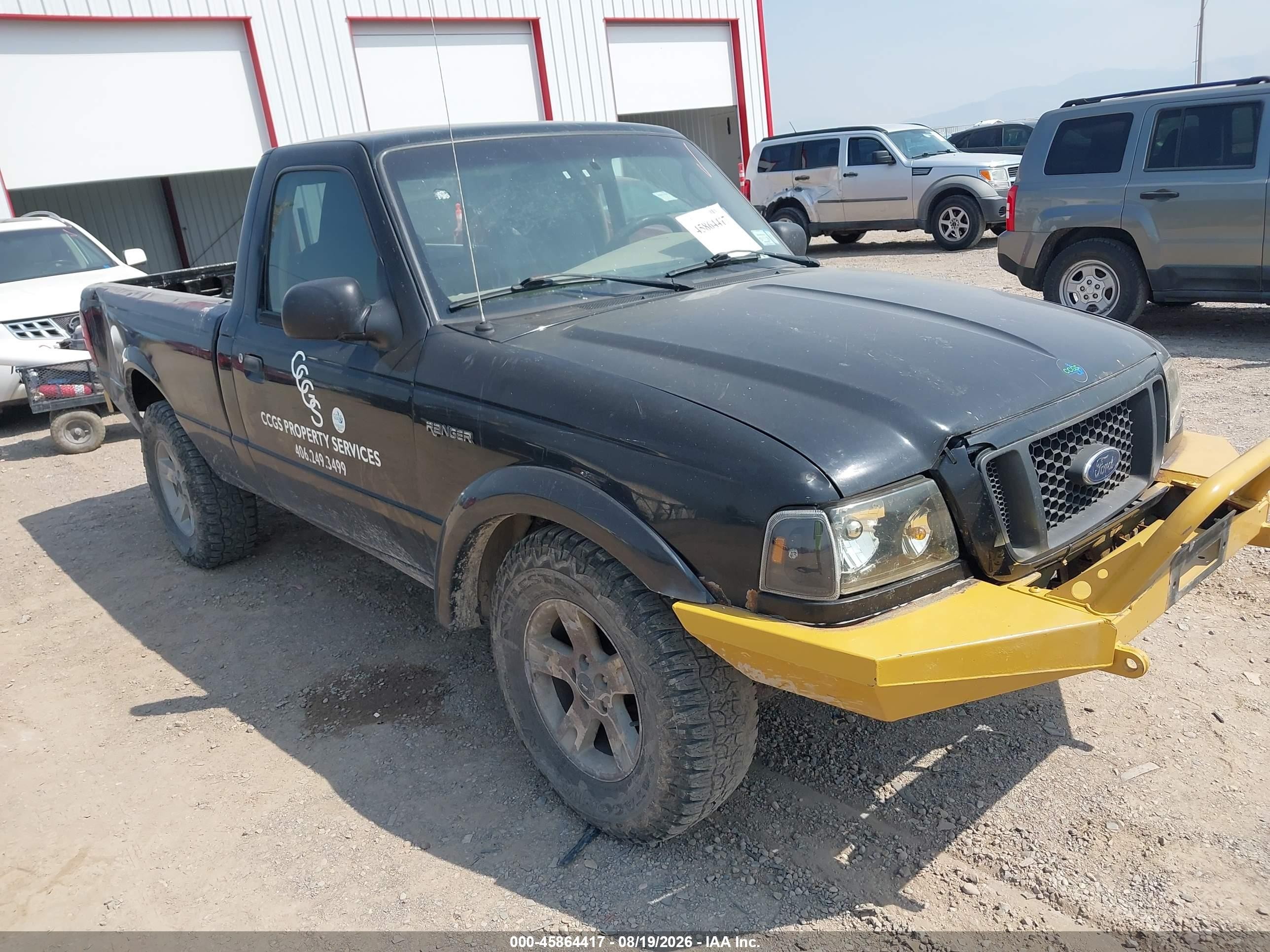 2004 Ford Ranger Edge Black vin: 1FTYR11U04TA13660