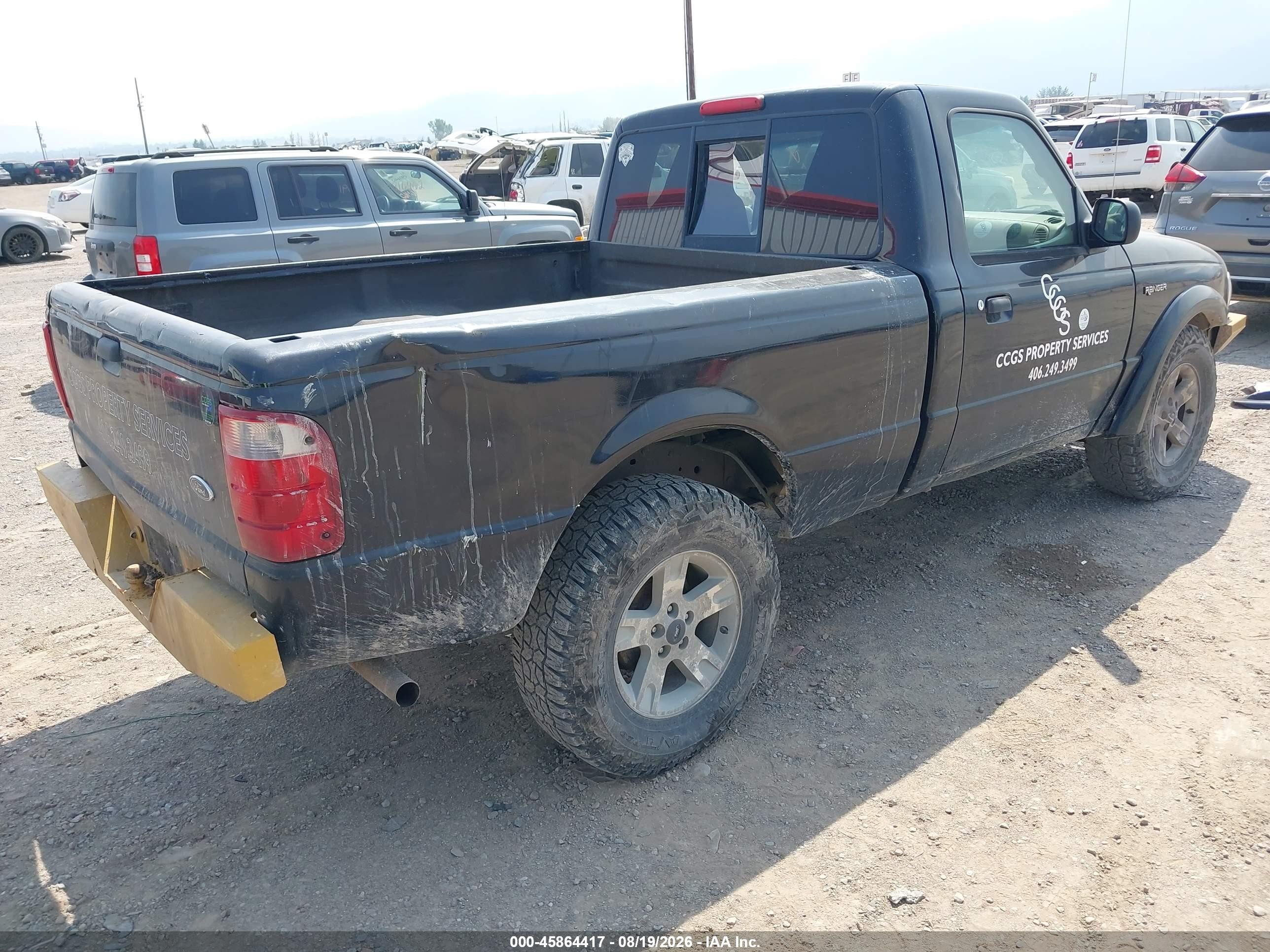 2004 Ford Ranger Edge Black vin: 1FTYR11U04TA13660