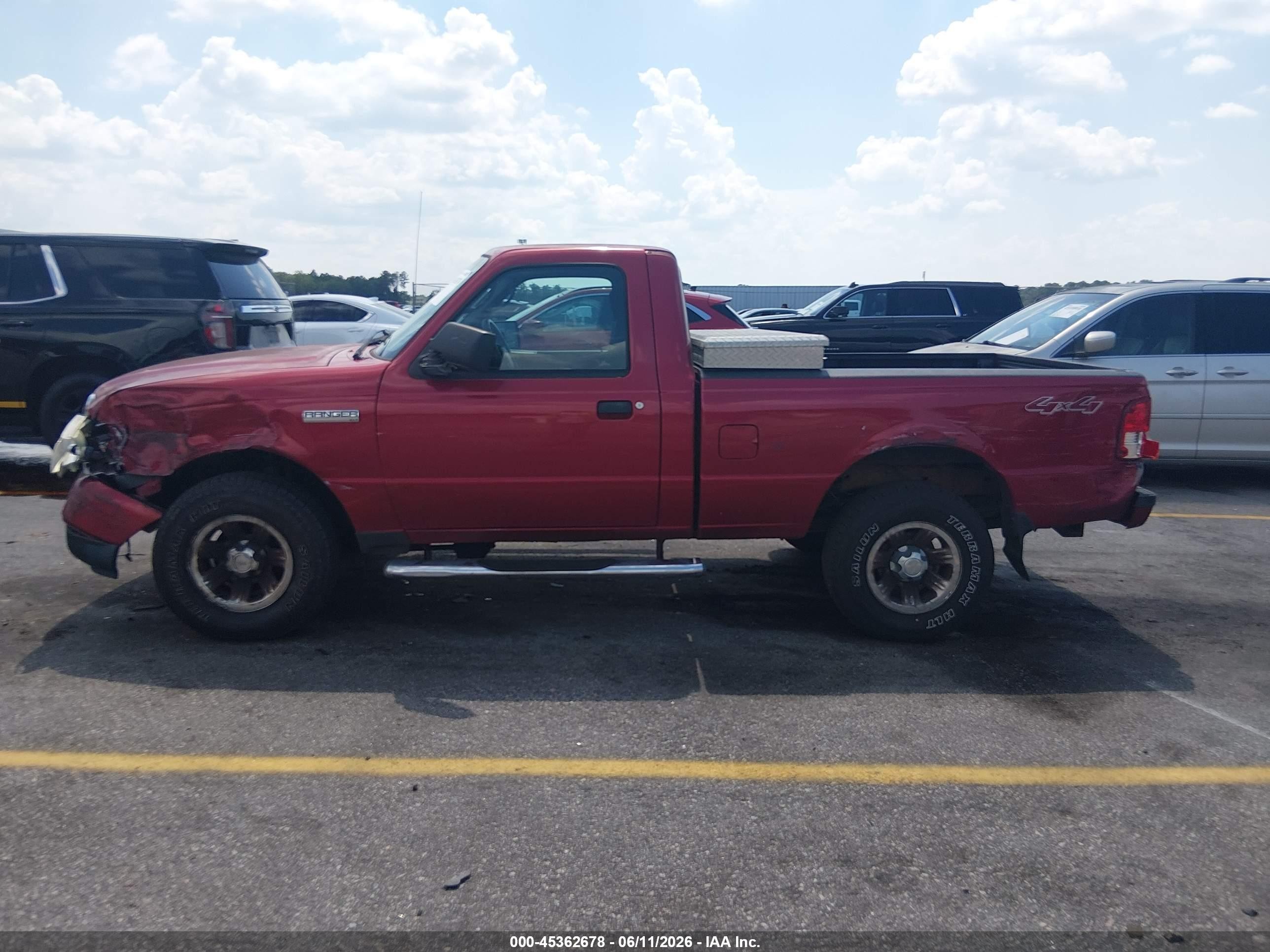 2006 Ford Ranger Sport/xl/xlt Red vin: 1FTYR11U16PA91764