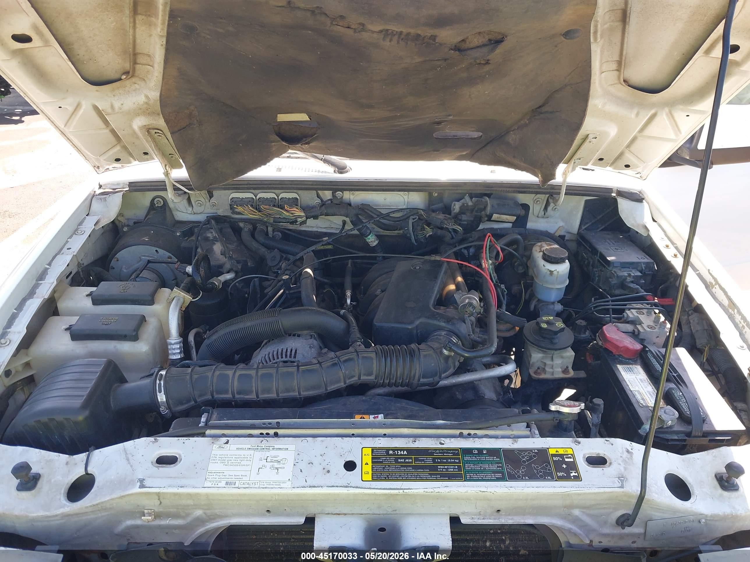 2007 Ford Ranger Sport/xl/xlt White vin: 1FTYR11U37PA47069