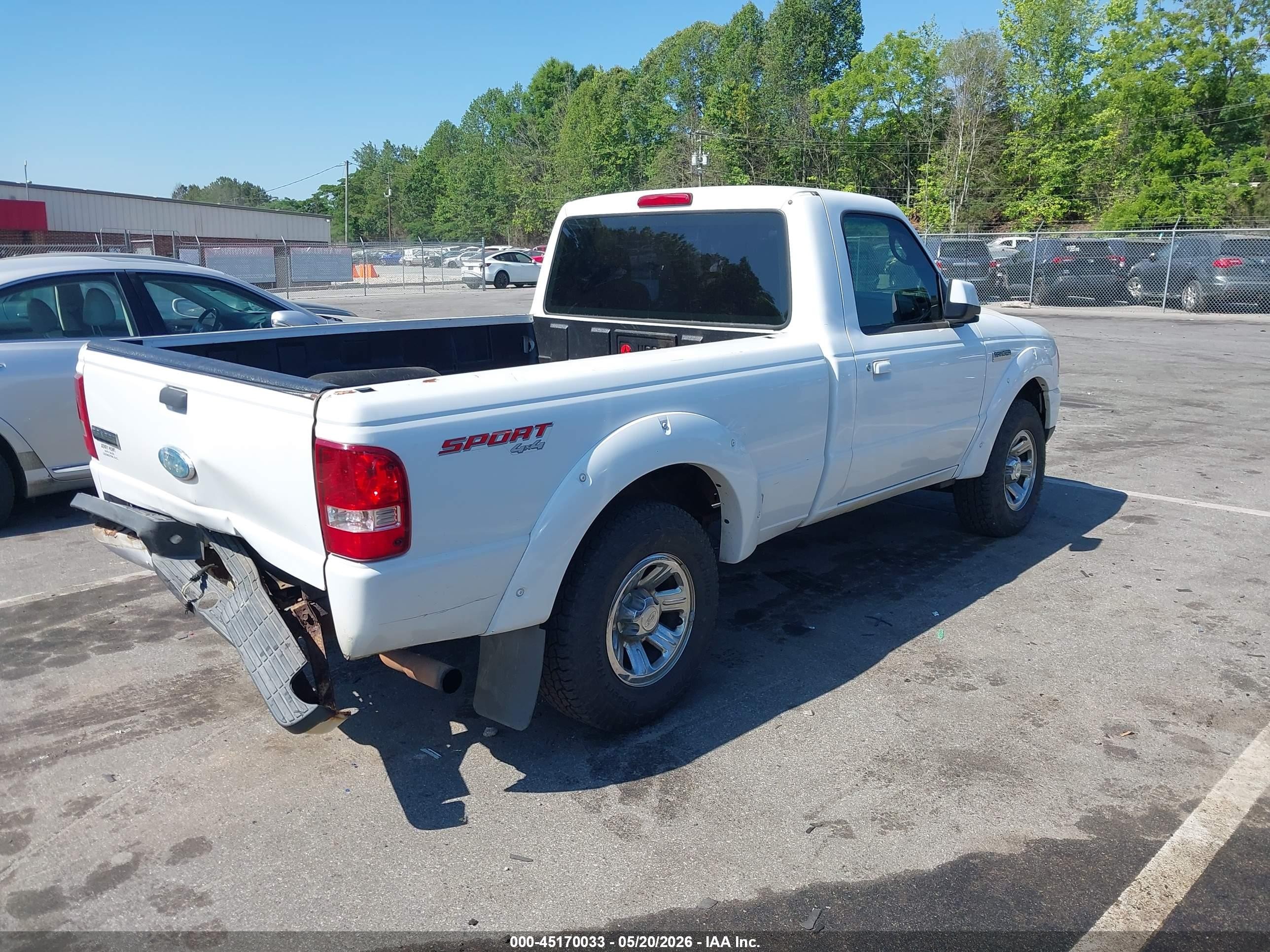 2007 Ford Ranger Sport/xl/xlt White vin: 1FTYR11U37PA47069