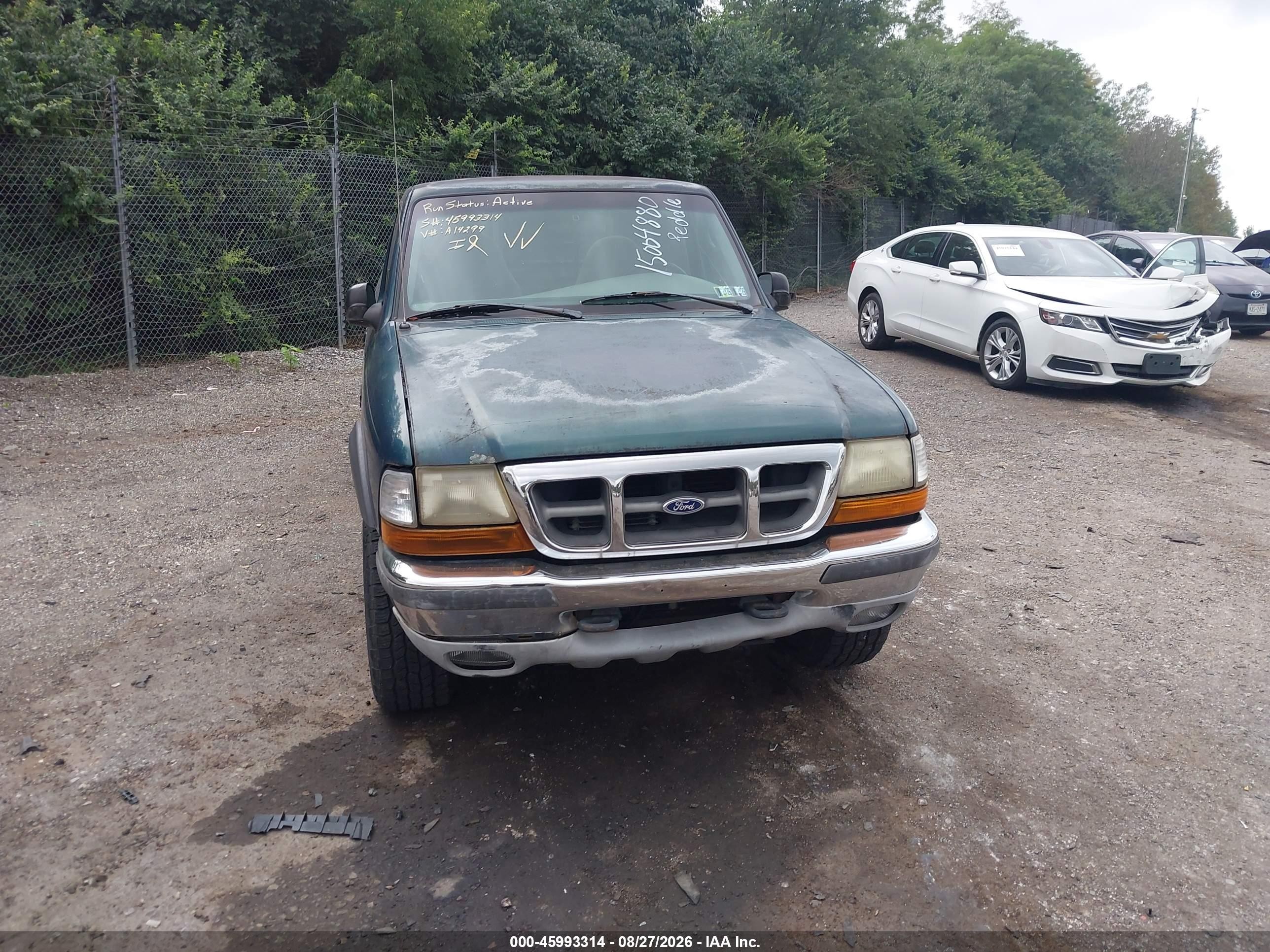 1998 Ford Ranger Splash/xl/xlt Green vin: 1FTYR11X9WTA14299