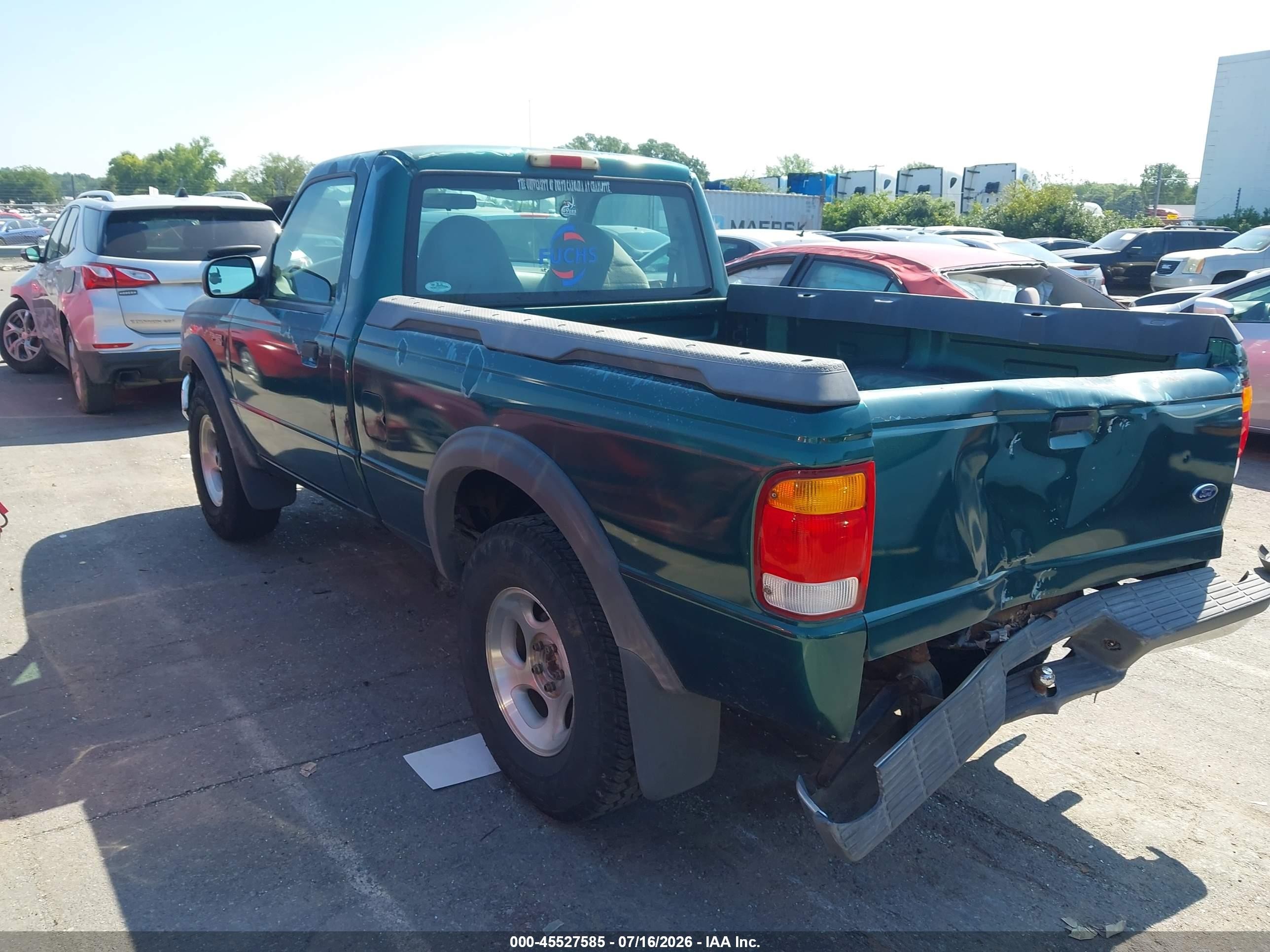 1999 Ford Ranger Xlt Green vin: 1FTYR11X9XPB01436