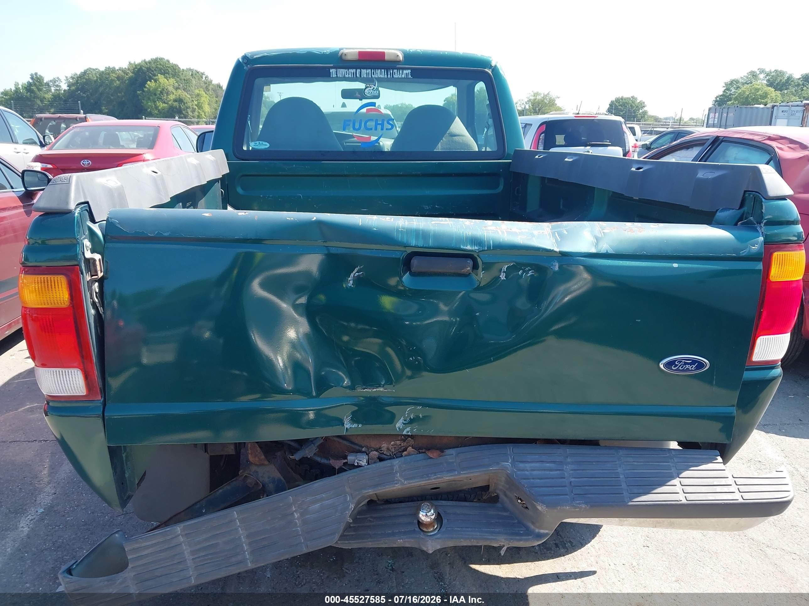 1999 Ford Ranger Xlt Green vin: 1FTYR11X9XPB01436