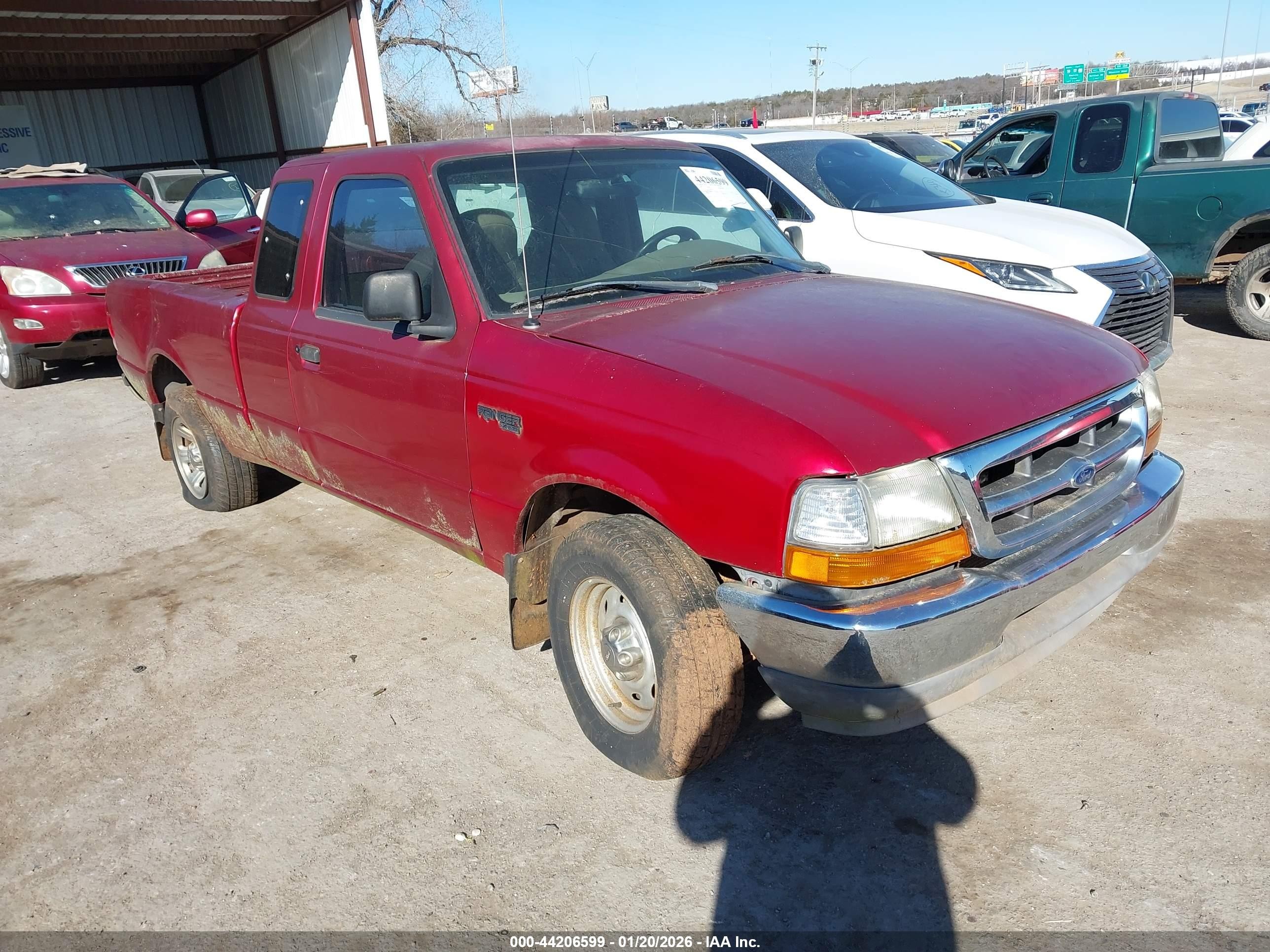 2000 Ford Ranger Xl/xlt Red vin: 1FTYR14C2YPB52223