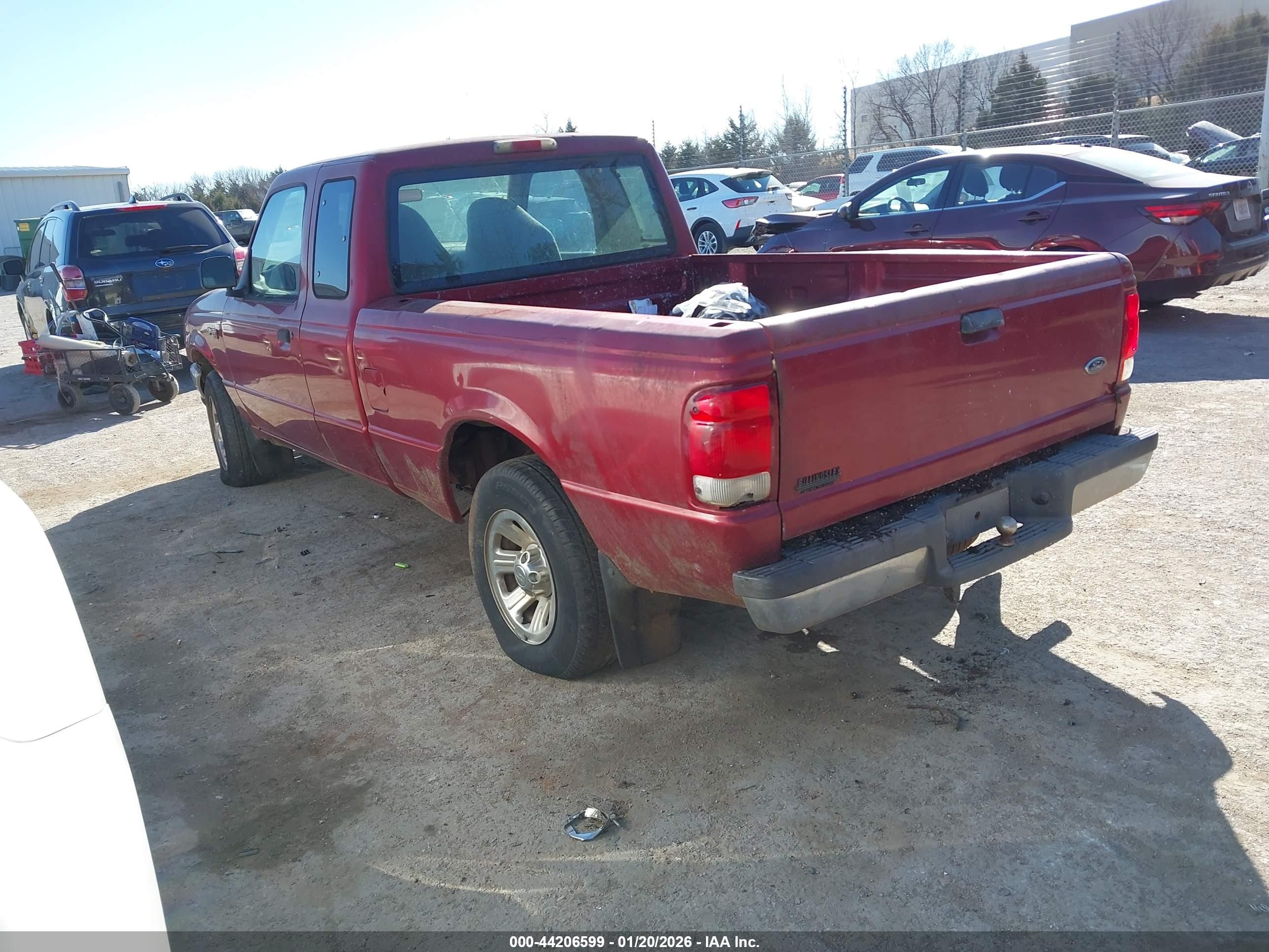 2000 Ford Ranger Xl/xlt Red vin: 1FTYR14C2YPB52223