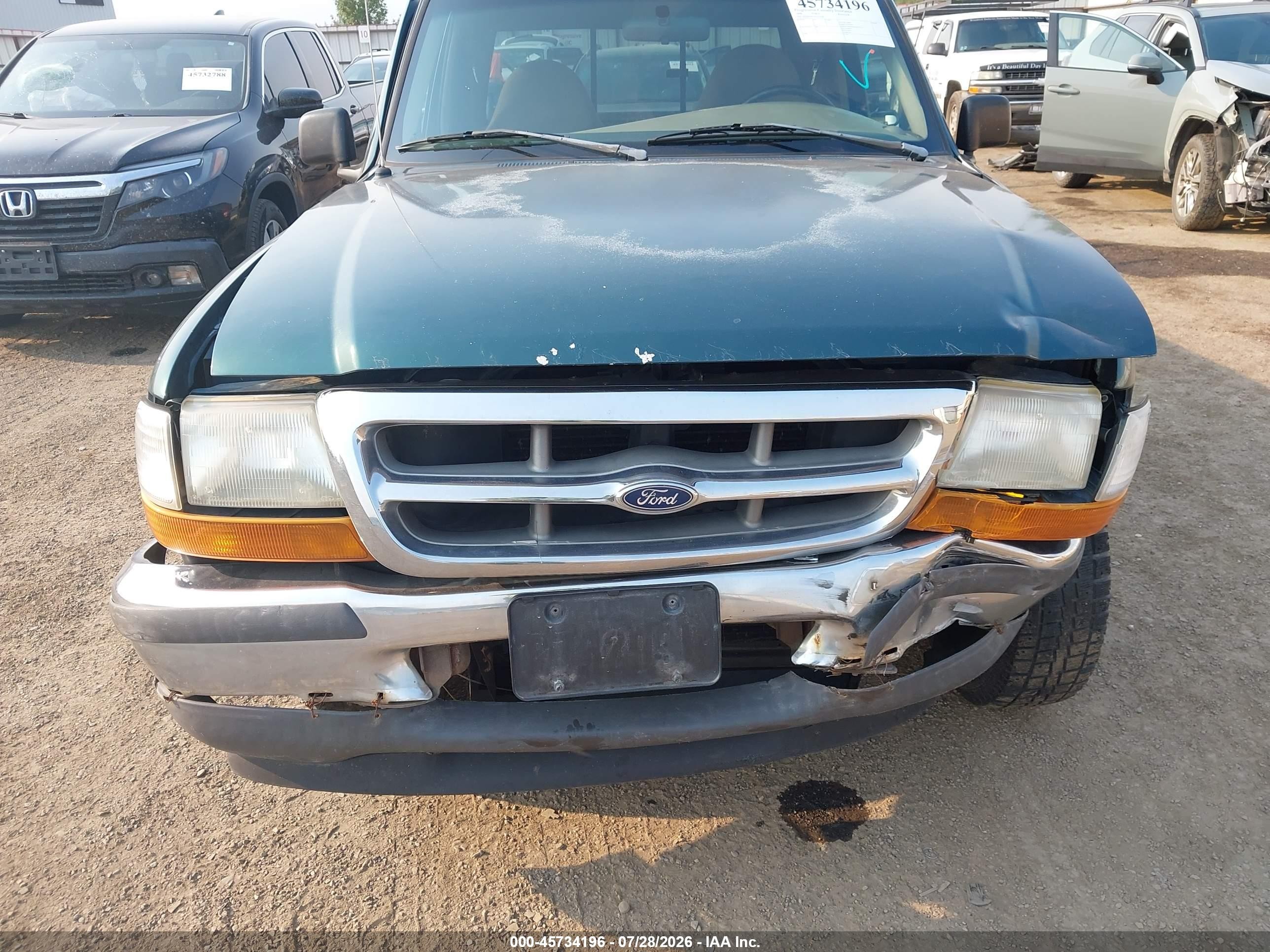 1998 Ford Ranger Xl/xlt Green vin: 1FTYR14C3WTA13786