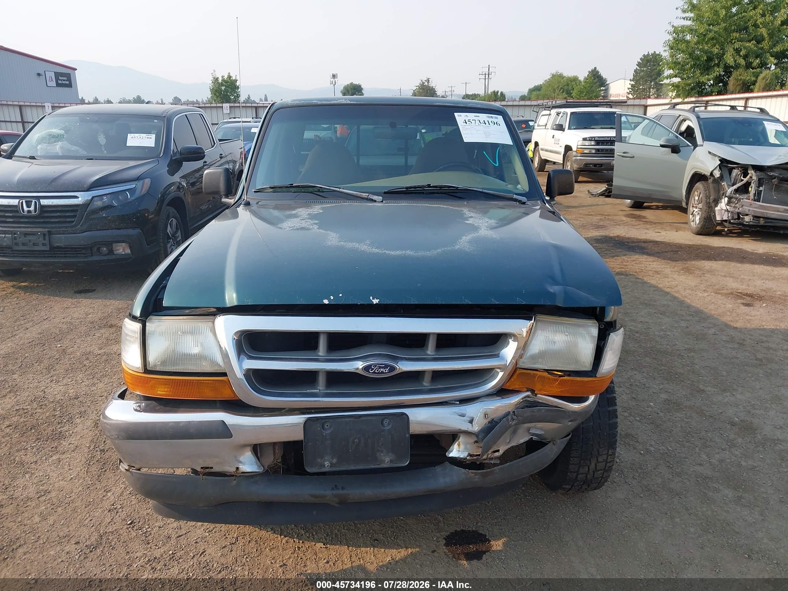 1998 Ford Ranger Xl/xlt Green vin: 1FTYR14C3WTA13786