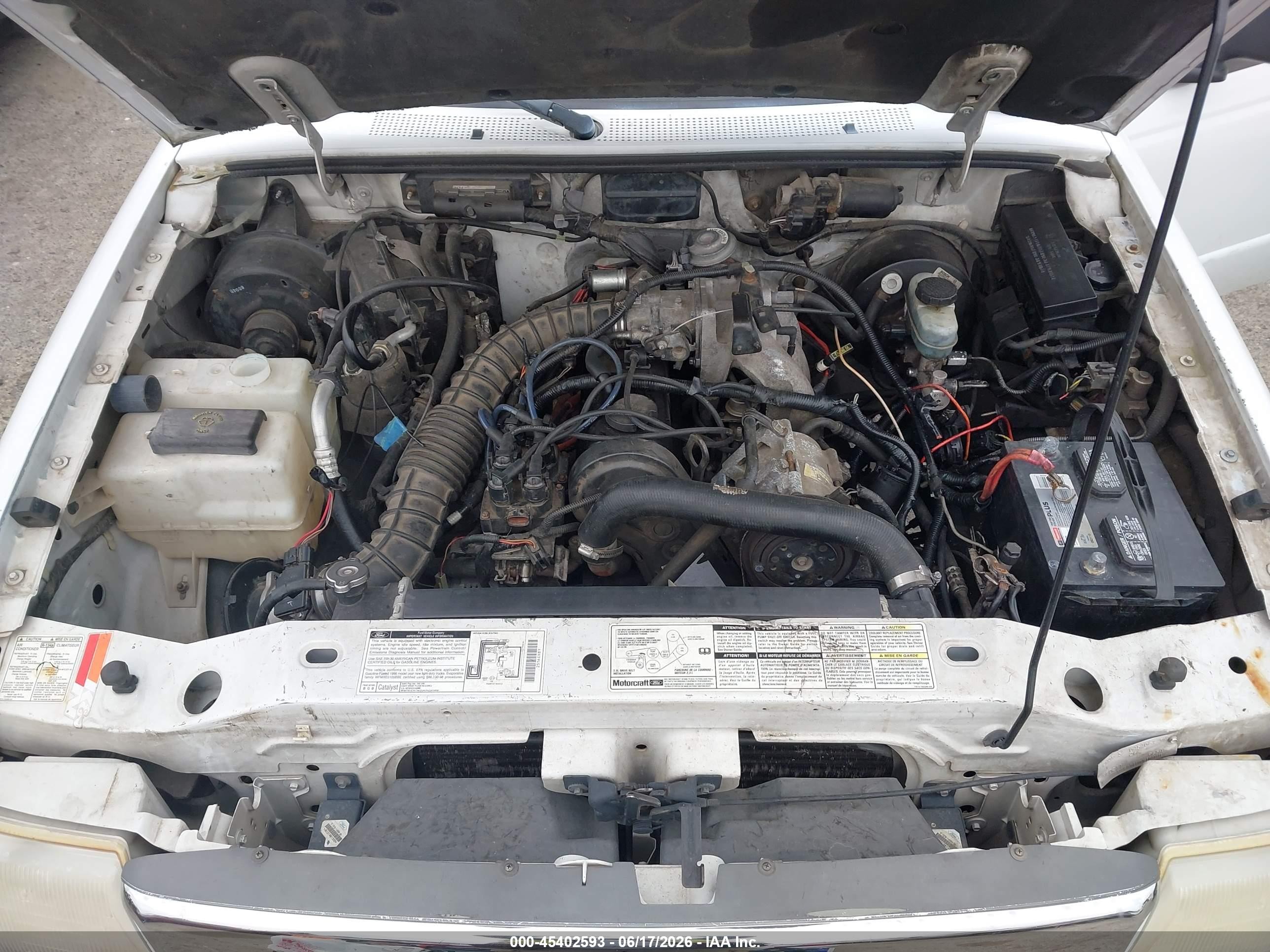 1998 Ford Ranger Xl/xlt White vin: 1FTYR14C6WPA76986