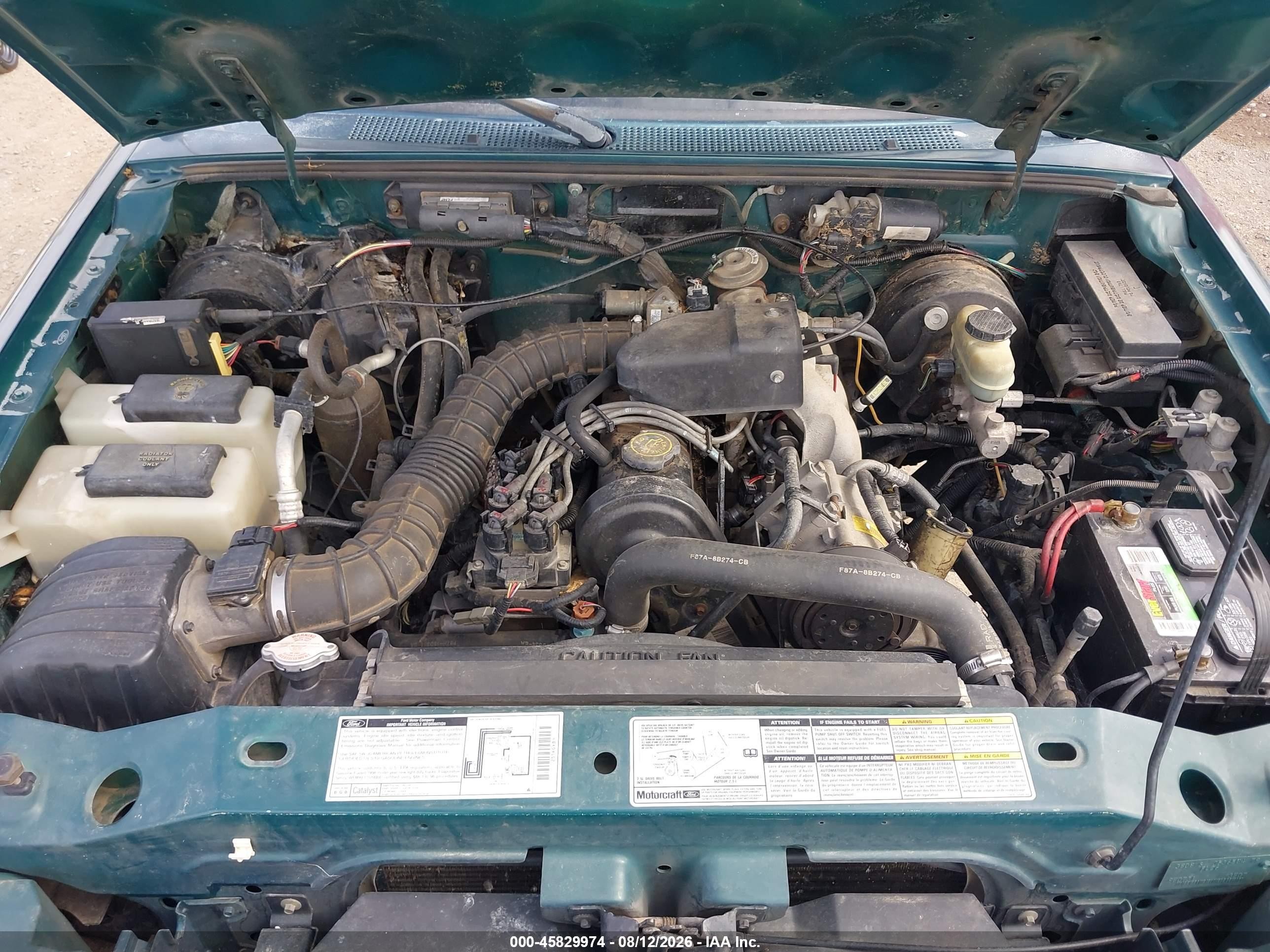 1998 Ford Ranger Xl/xlt Green vin: 1FTYR14CXWPB53620