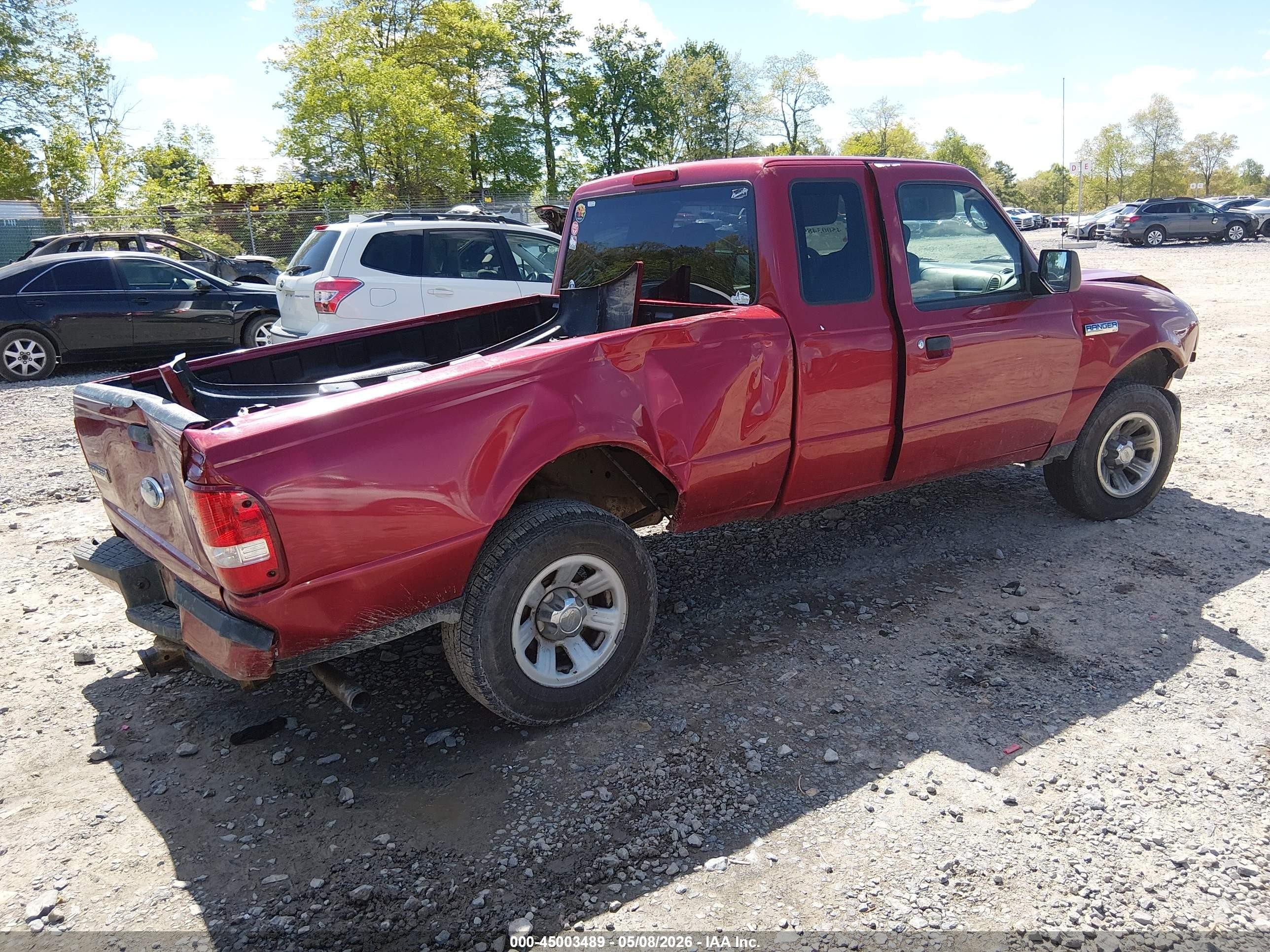 2009 Ford Ranger Xl/xlt Red vin: 1FTYR14D09PA14772