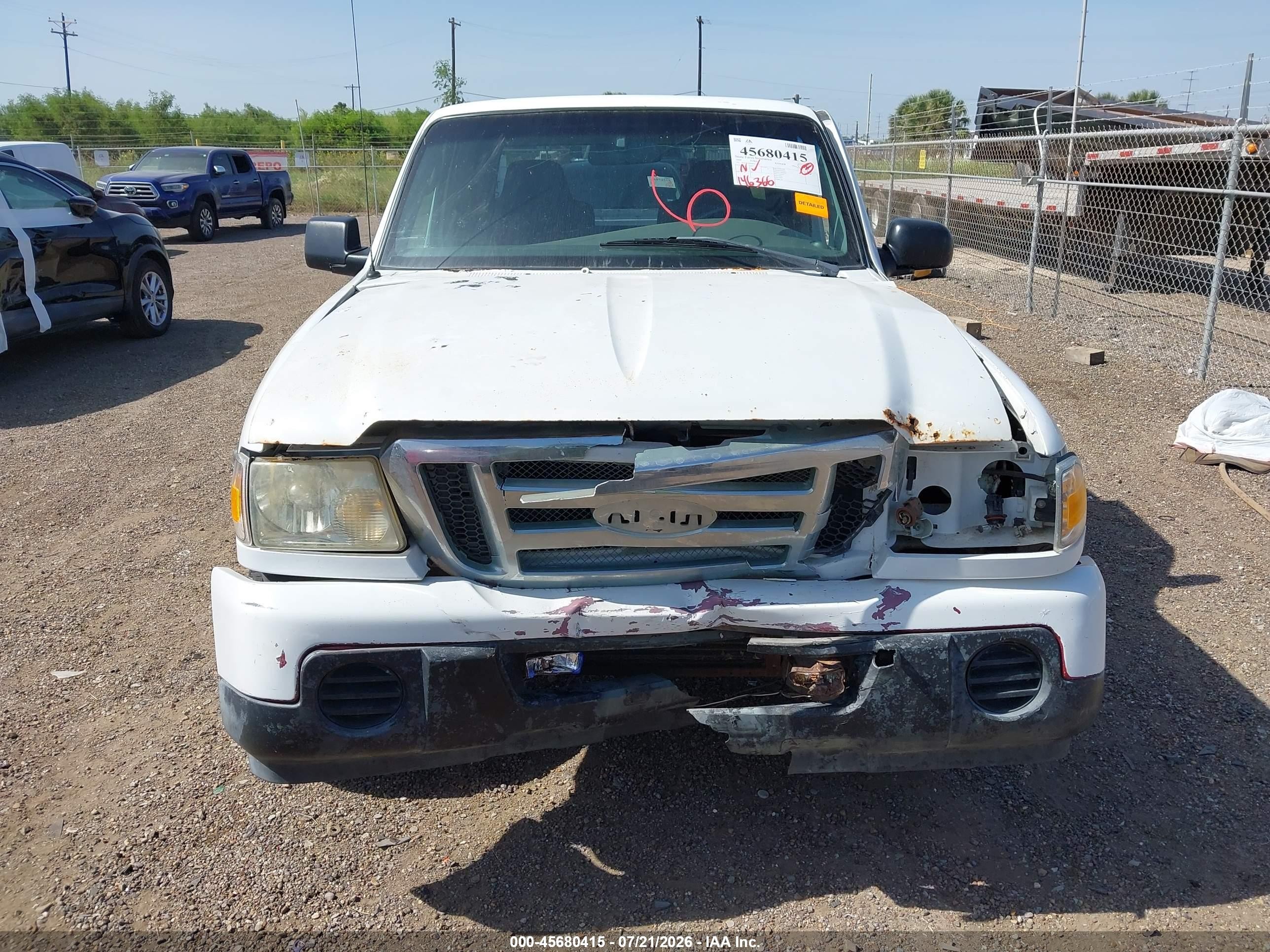 2009 Ford Ranger Xl/xlt Белый vin: 1FTYR14D09PA20216