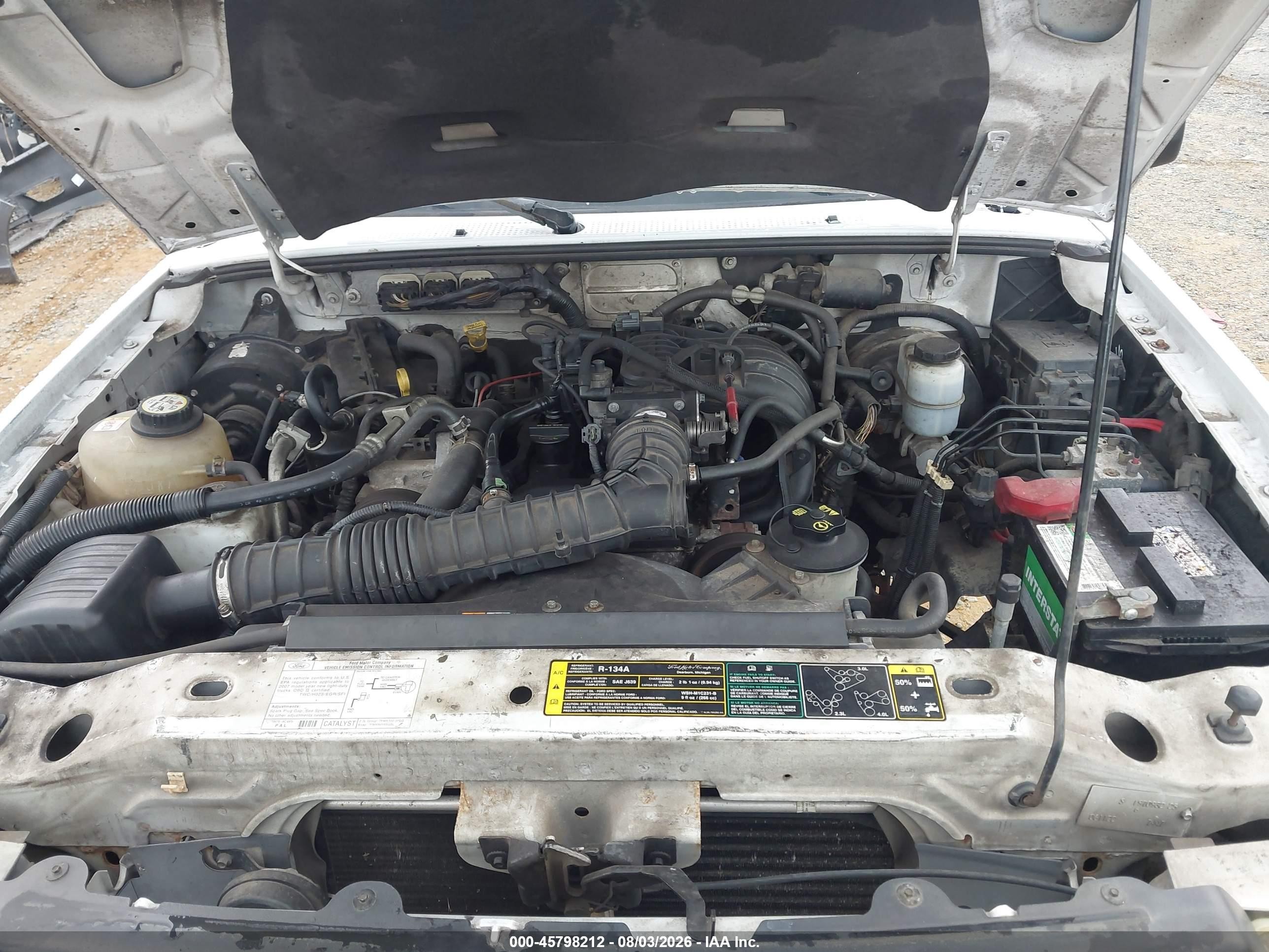 2007 Ford Ranger Stx/xl/xlt White vin: 1FTYR14D27PA51268