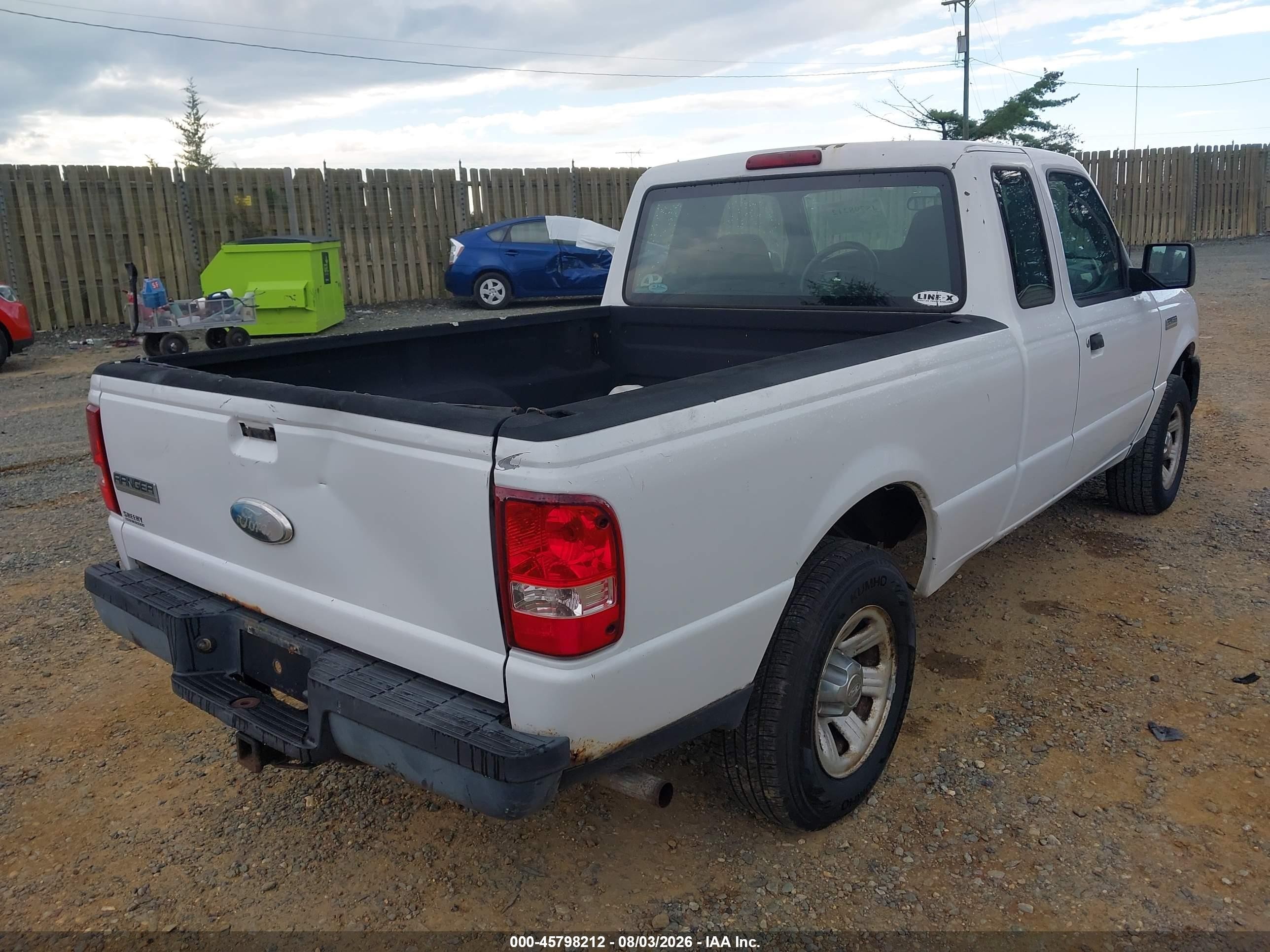 2007 Ford Ranger Stx/xl/xlt White vin: 1FTYR14D27PA51268