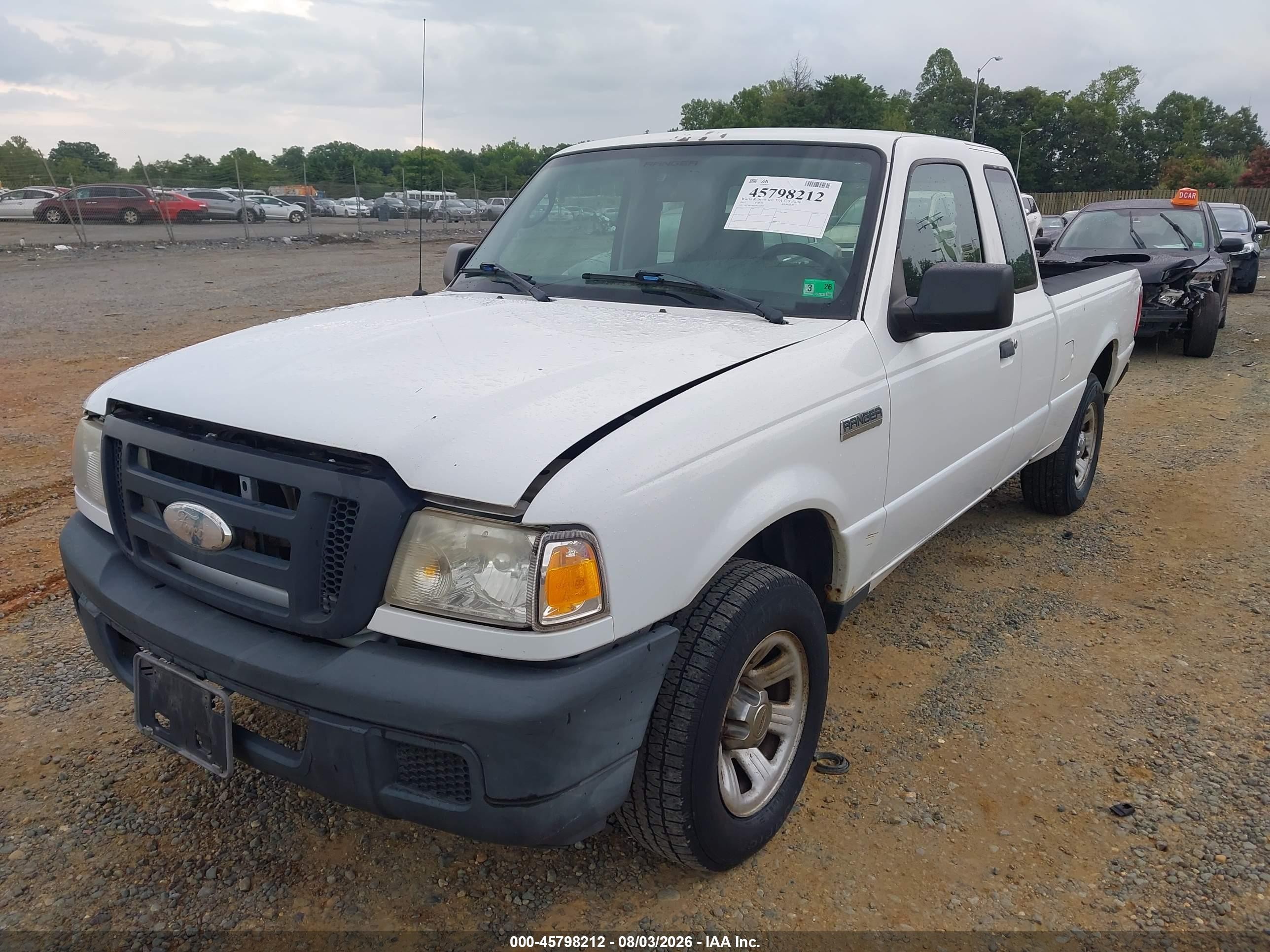 2007 Ford Ranger Stx/xl/xlt White vin: 1FTYR14D27PA51268