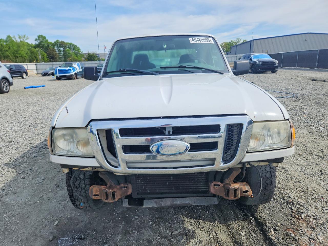 2009 Ford Ranger Super Cab White vin: 1FTYR14D29PA20671