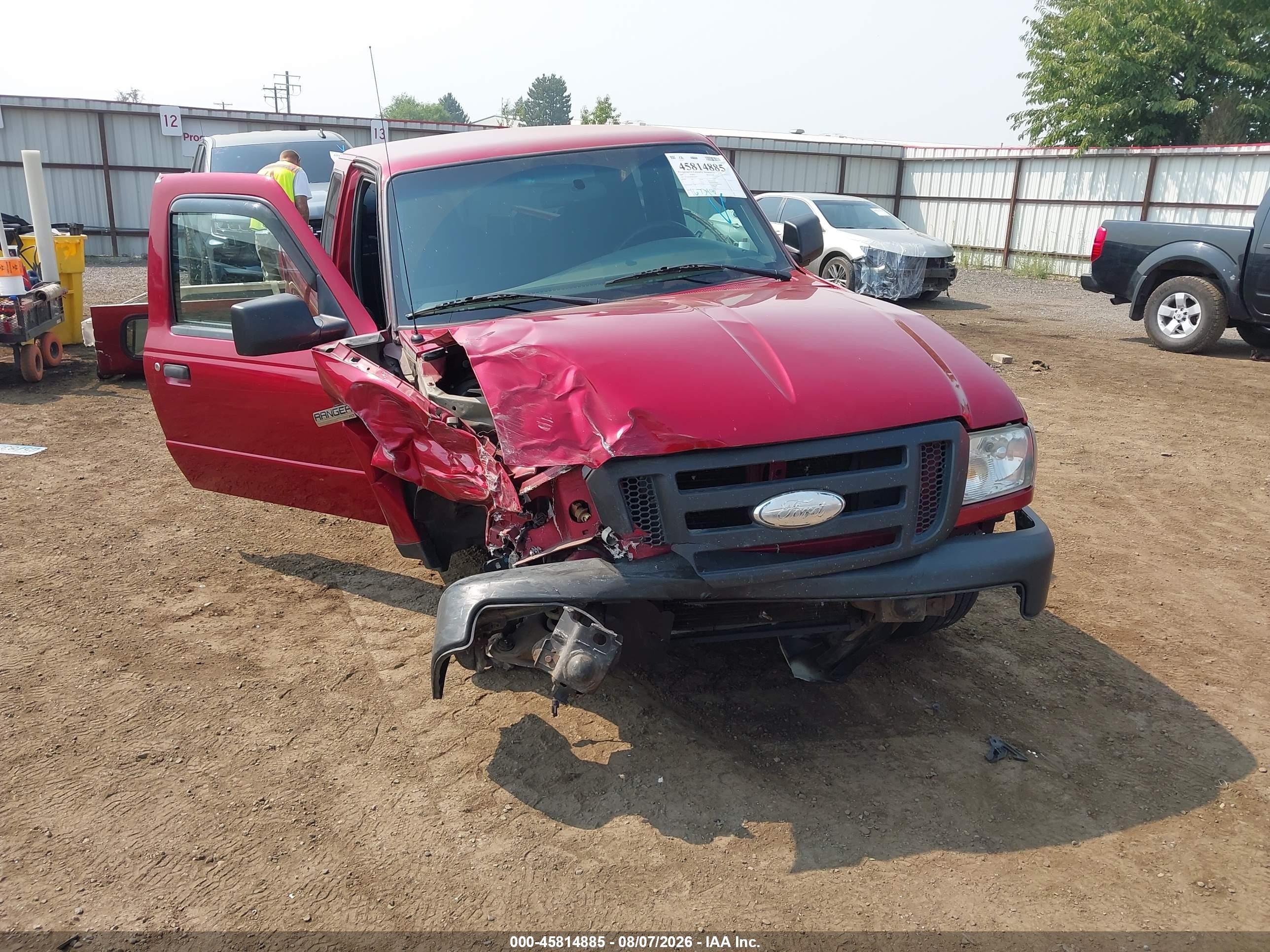 2007 Ford Ranger Stx/xl/xlt Red vin: 1FTYR14D47PA43057