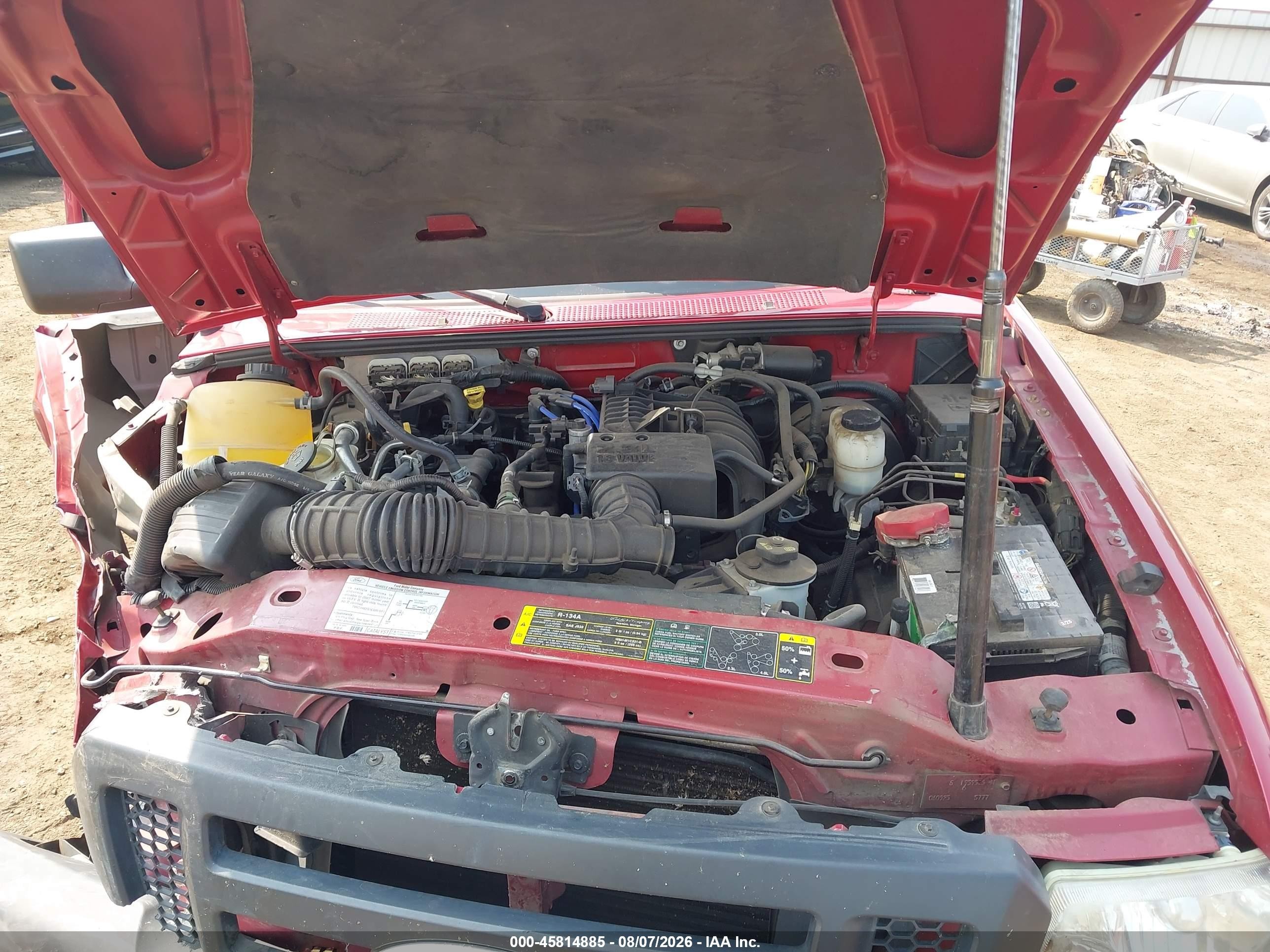 2007 Ford Ranger Stx/xl/xlt Red vin: 1FTYR14D47PA43057