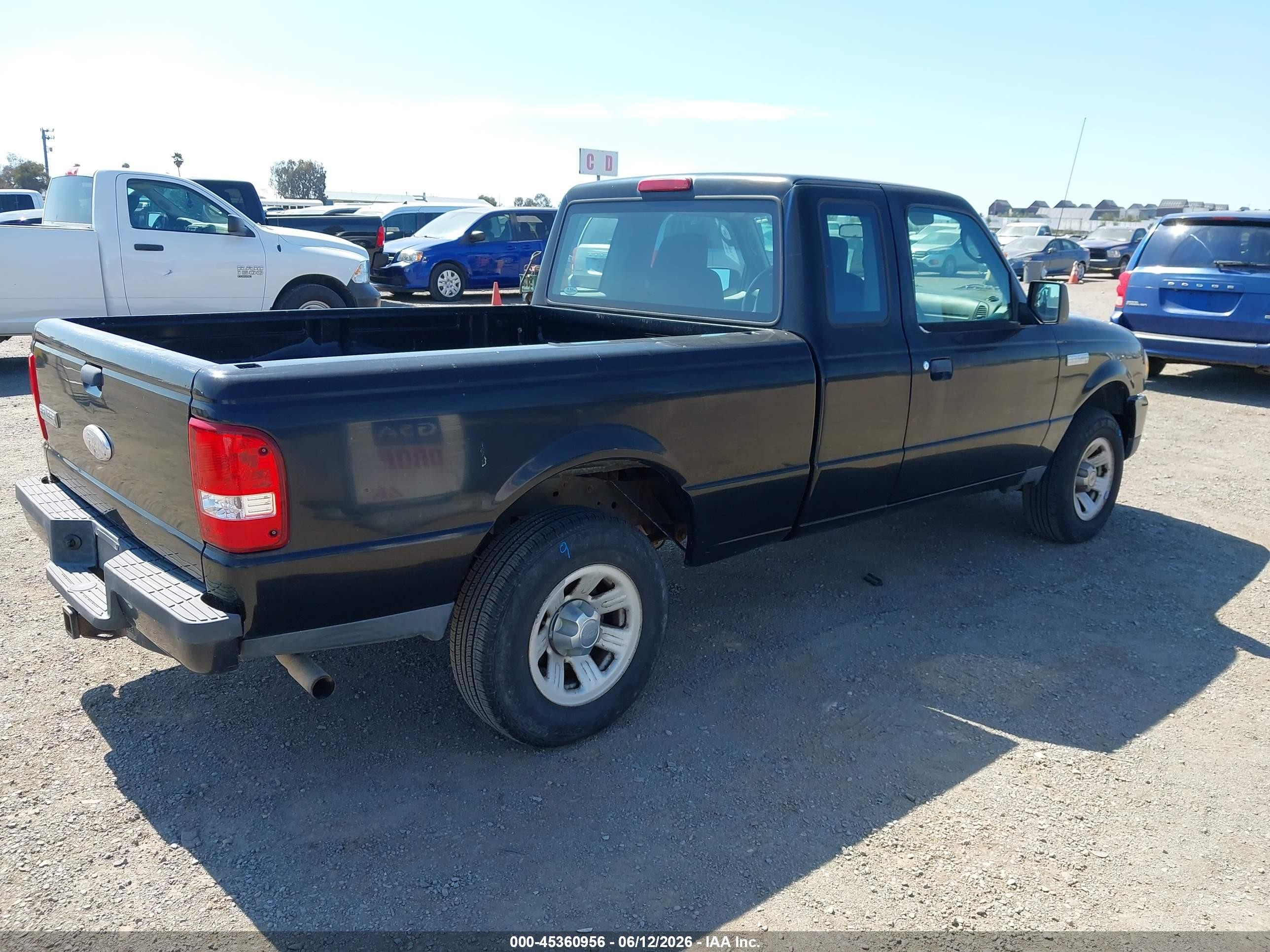 2009 Ford Ranger Xl/xlt Black vin: 1FTYR14D59PA68195