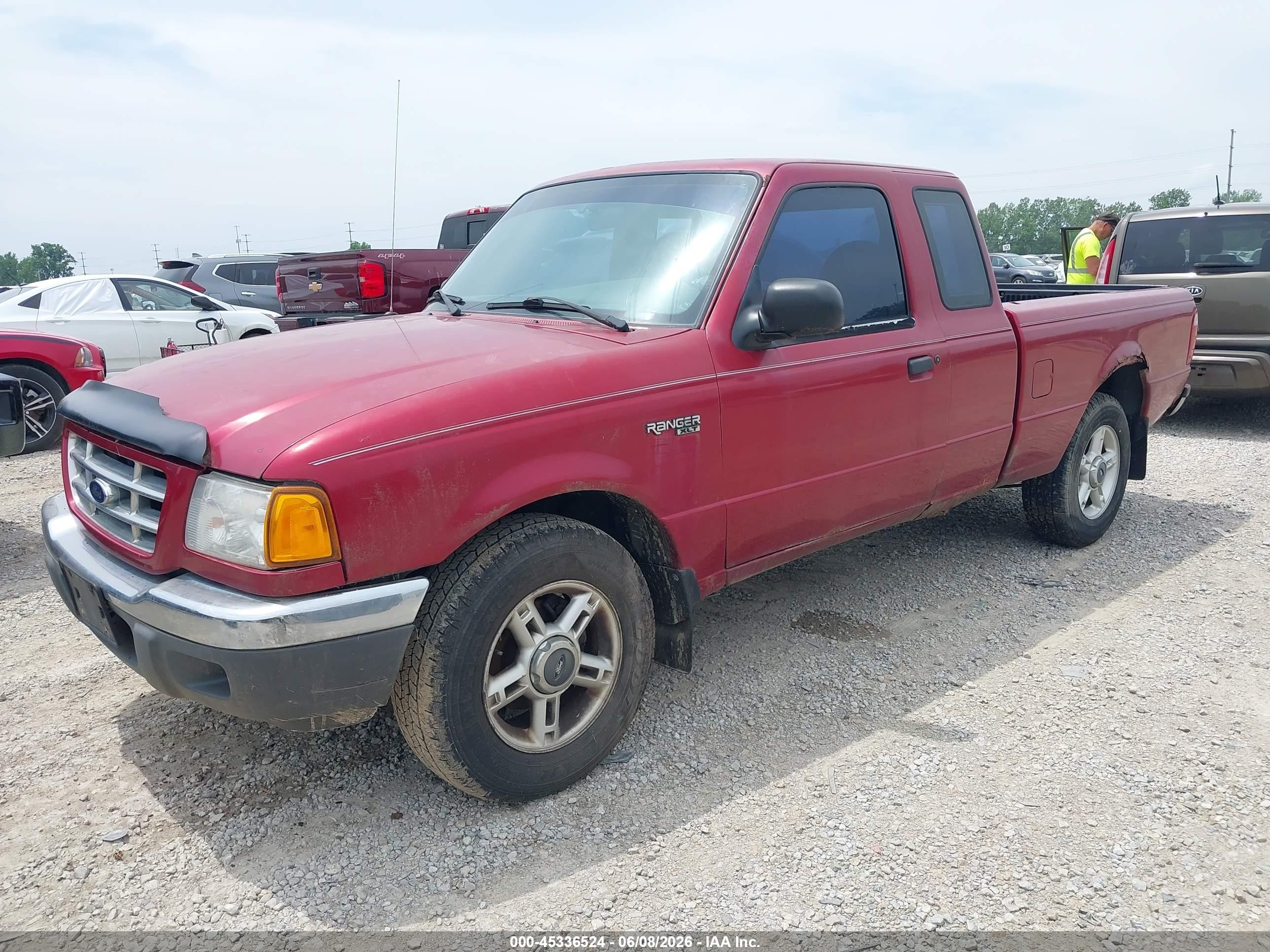 2001 Ford Ranger Xl/xlt Red vin: 1FTYR14D61PB09230