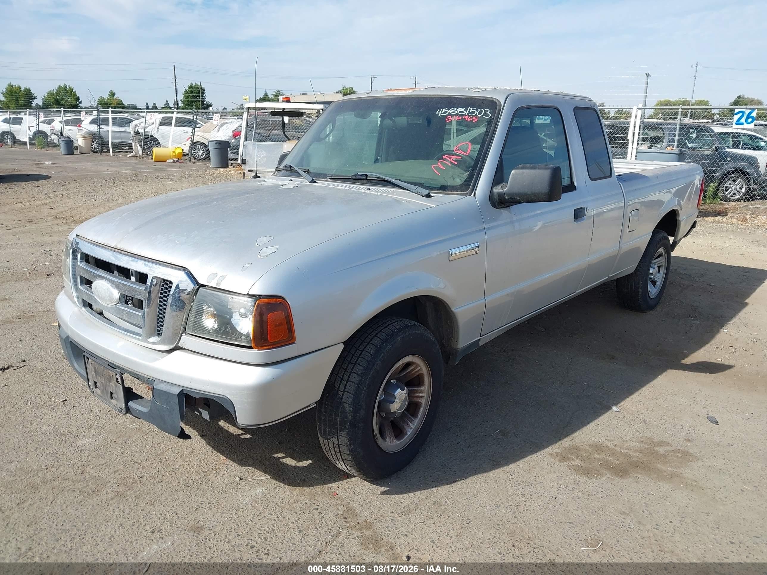 2008 Ford Ranger Xl/xlt Gray vin: 1FTYR14D68PB16463