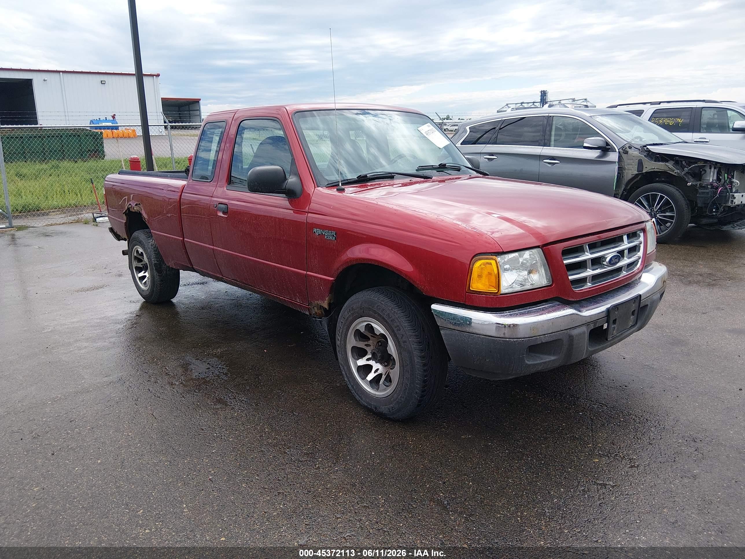 2001 Ford Ranger Xl/xlt Red vin: 1FTYR14D71PB69145