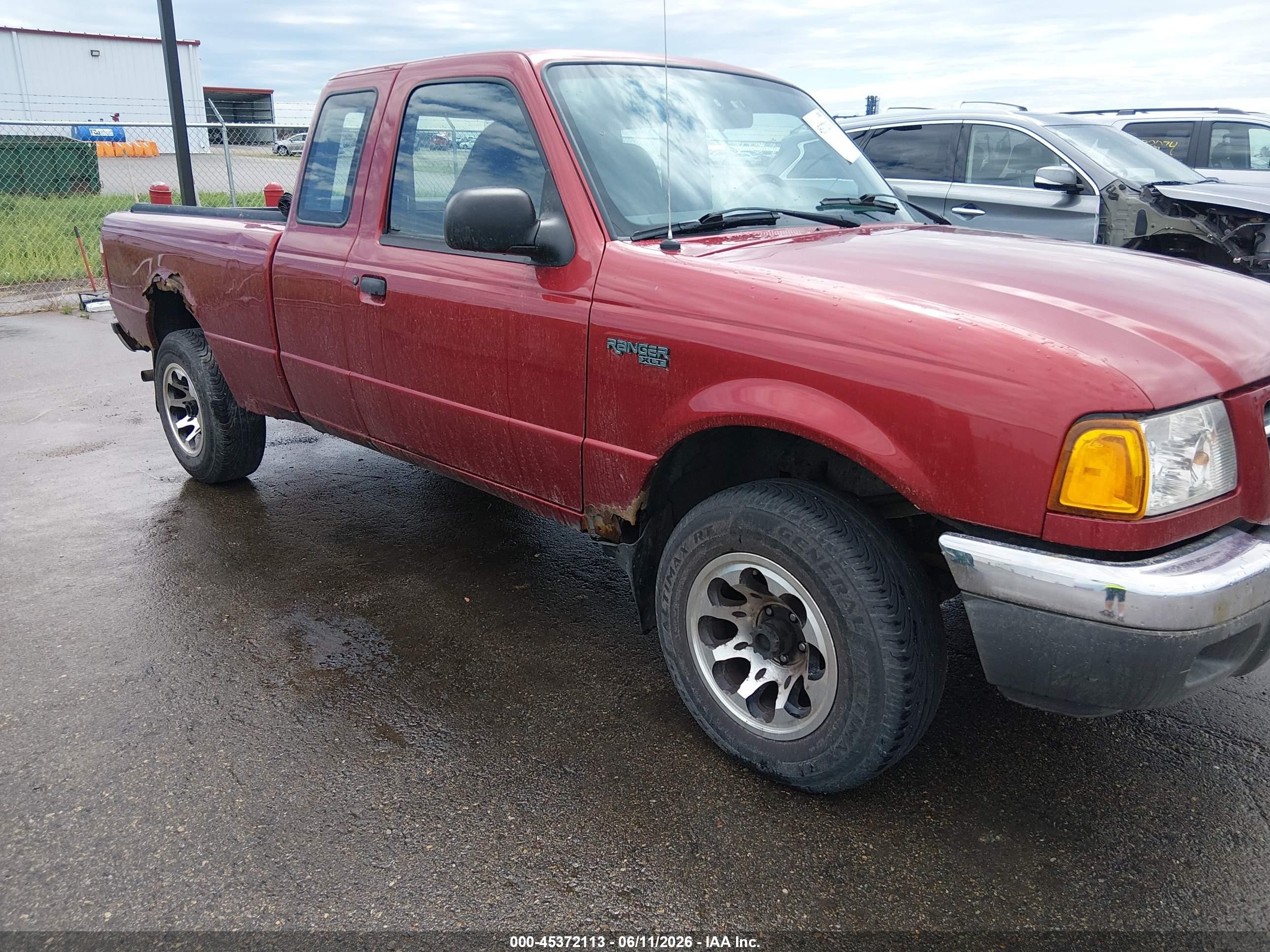 2001 Ford Ranger Xl/xlt Red vin: 1FTYR14D71PB69145