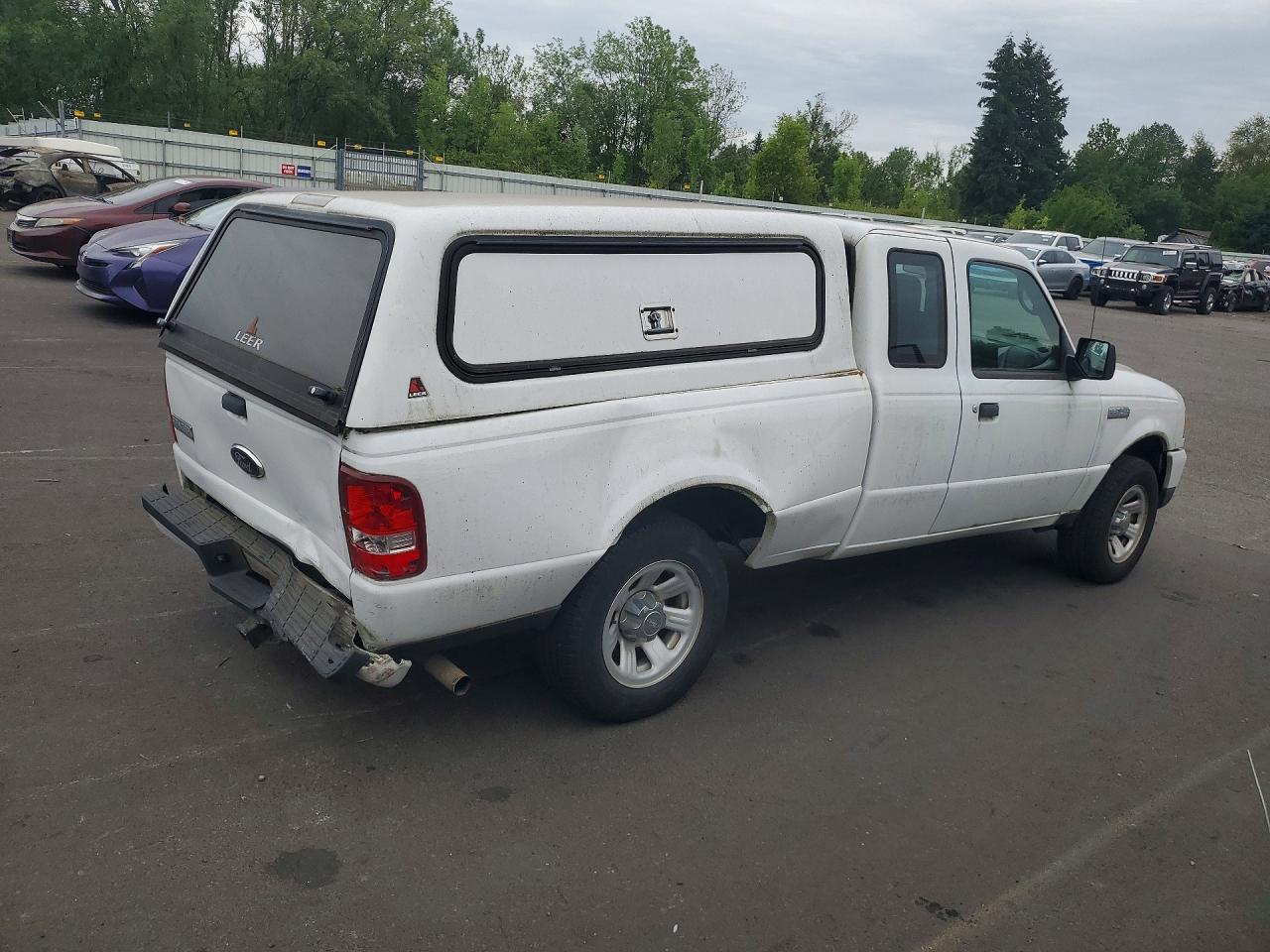 2009 Ford Ranger Super Cab White vin: 1FTYR14D79PA01646