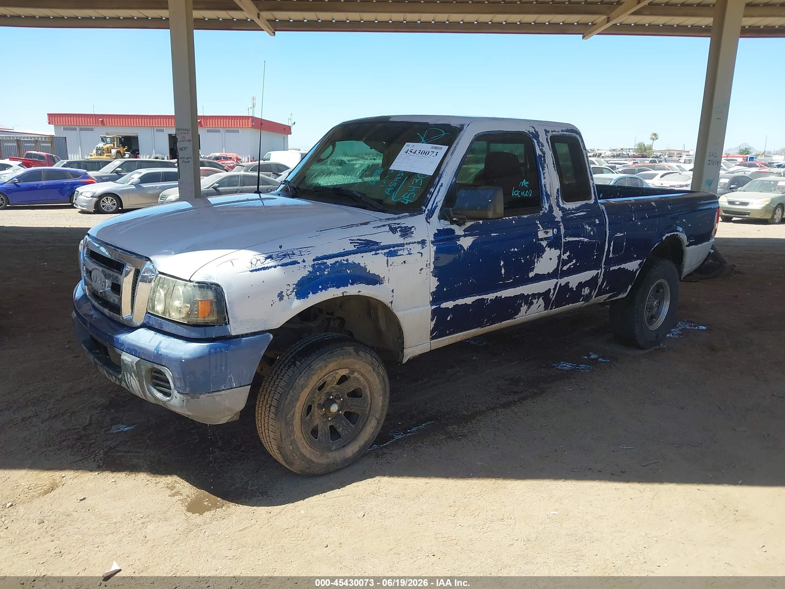 2009 Ford Ranger Xl/xlt Blue vin: 1FTYR14D89PA59331