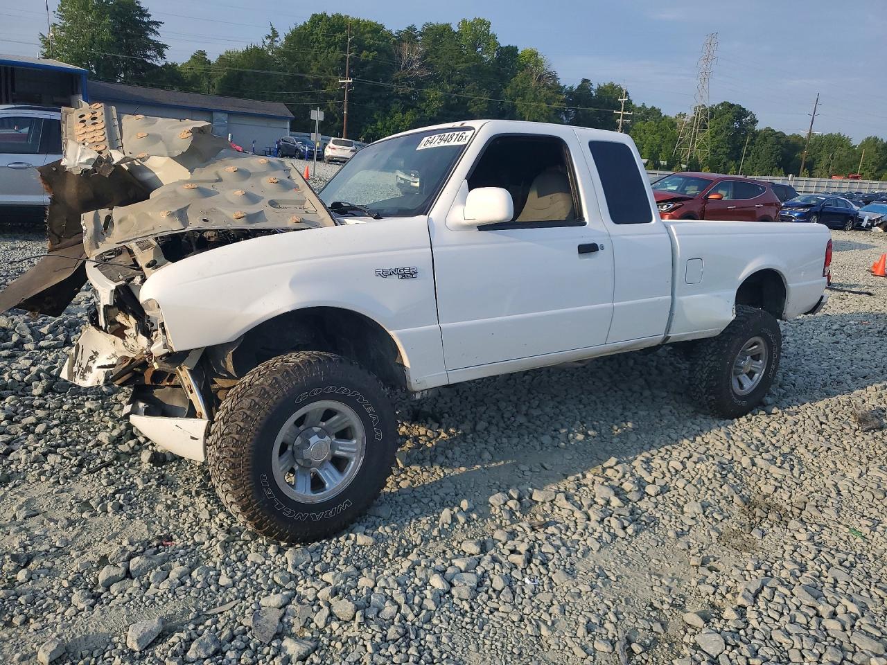2001 Ford Ranger Super Cab White vin: 1FTYR14E11PA26832