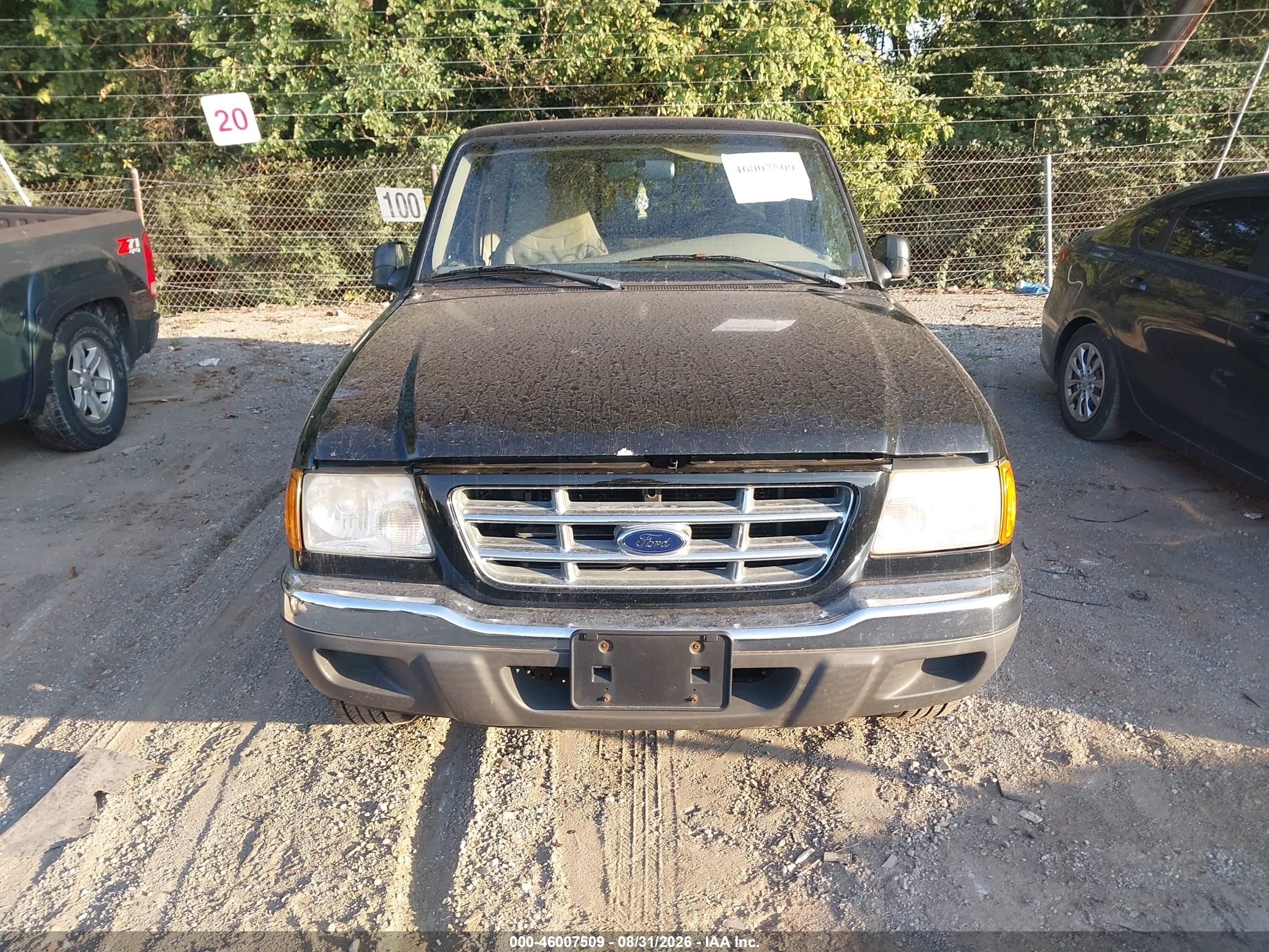 2001 Ford Ranger Edge/xlt Black vin: 1FTYR14E11TA84317