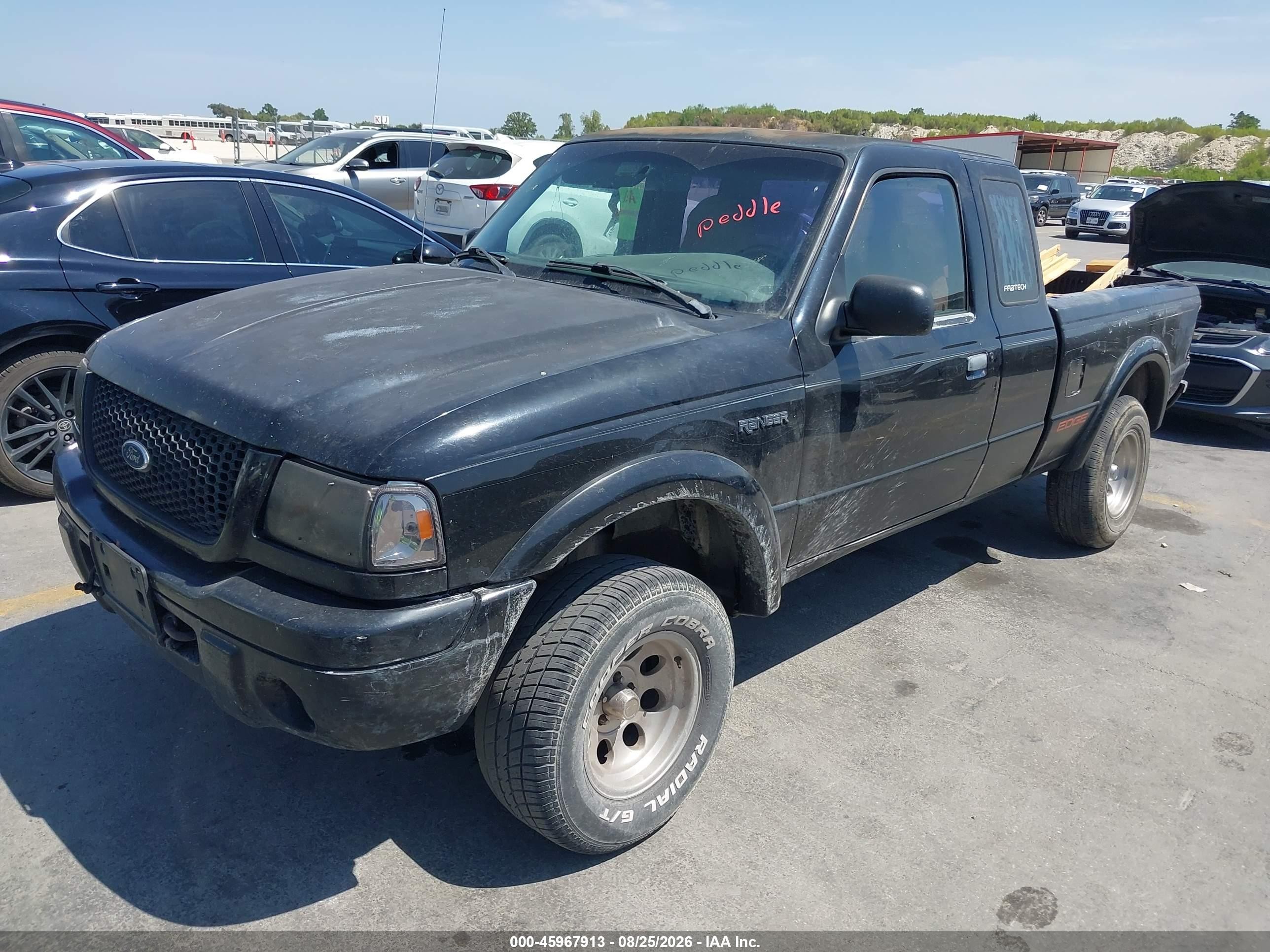 2001 Ford Ranger Edge/xlt Black vin: 1FTYR14E21PB67733