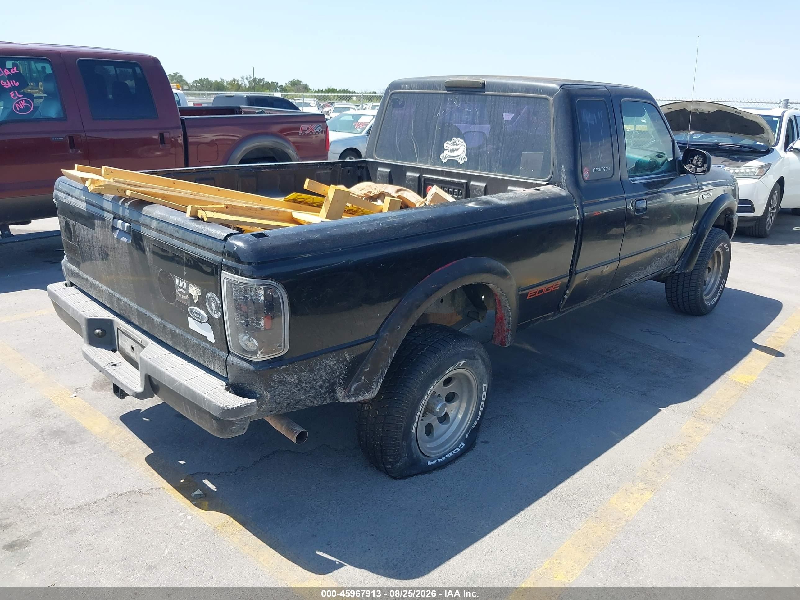 2001 Ford Ranger Edge/xlt Black vin: 1FTYR14E21PB67733