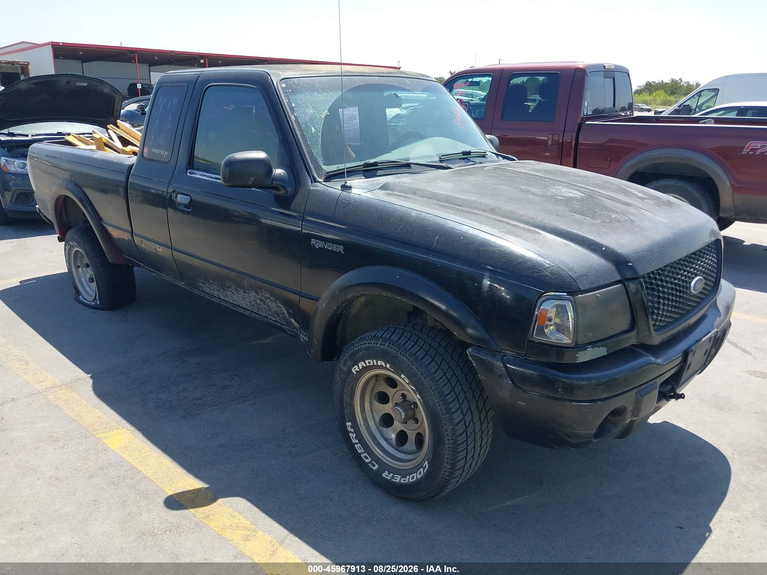 2001 Ford Ranger Edge/xlt Black vin: 1FTYR14E21PB67733