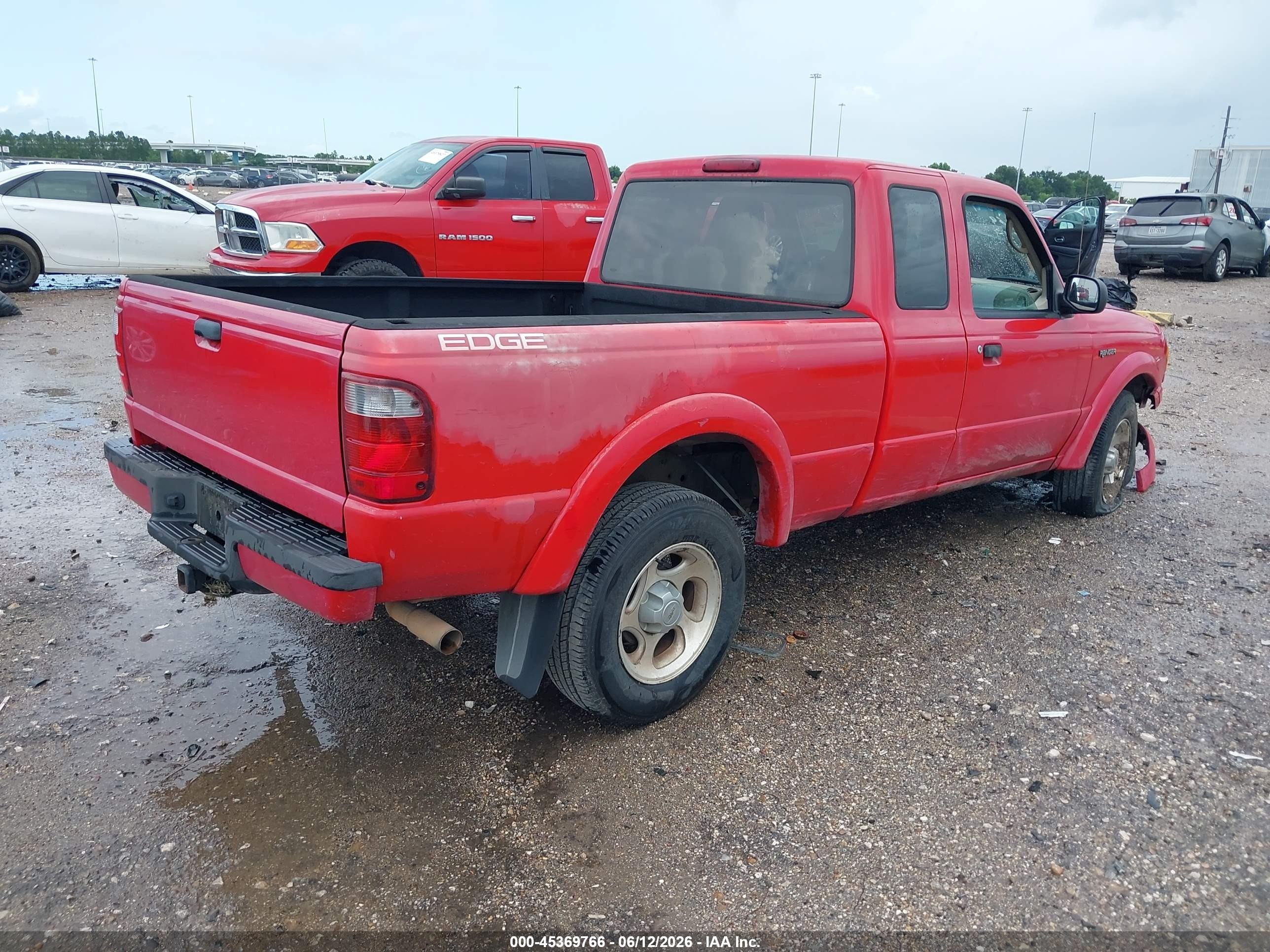 2004 Ford Ranger Edge Red vin: 1FTYR14E24PB57269