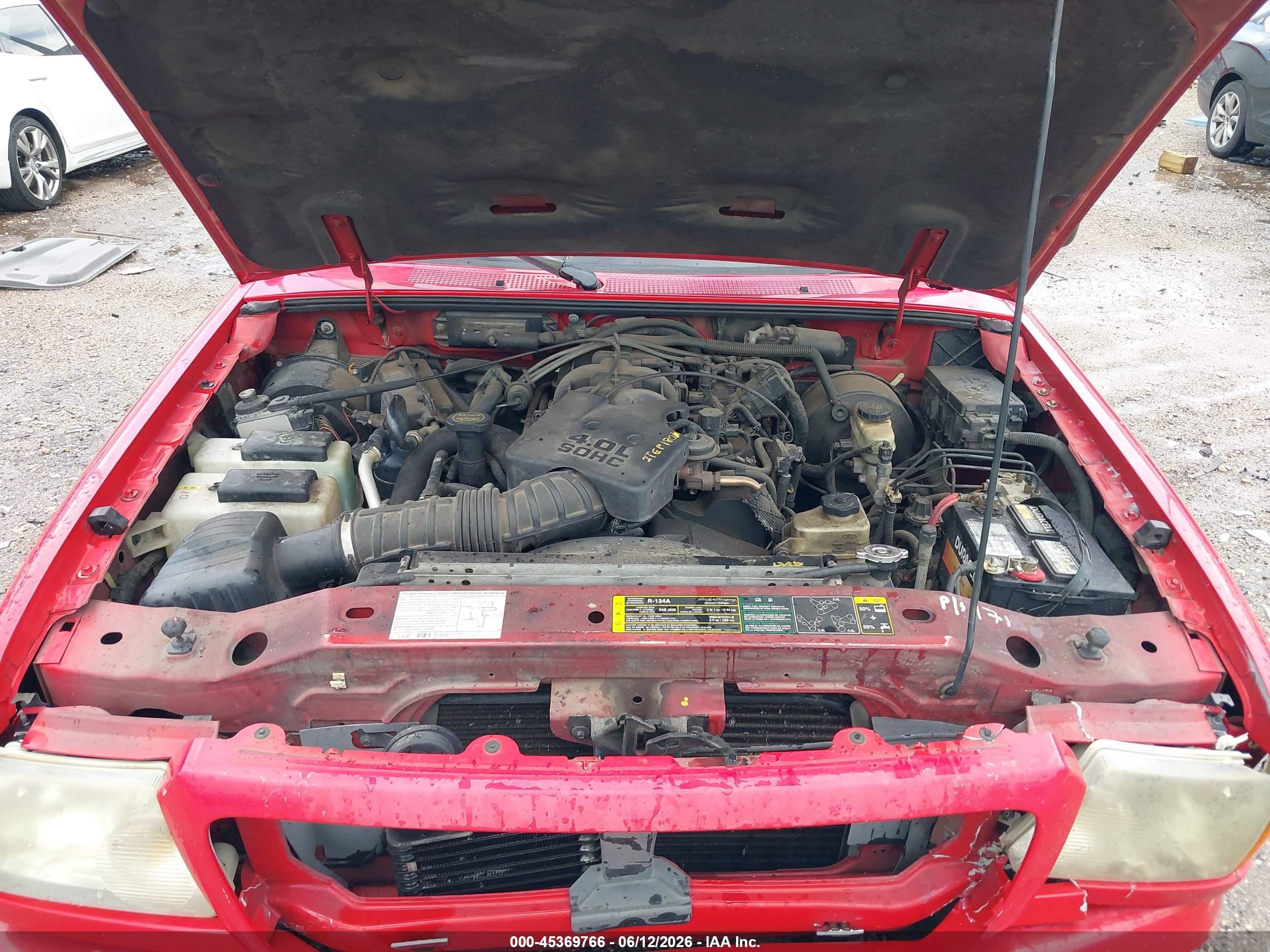 2004 Ford Ranger Edge Red vin: 1FTYR14E24PB57269