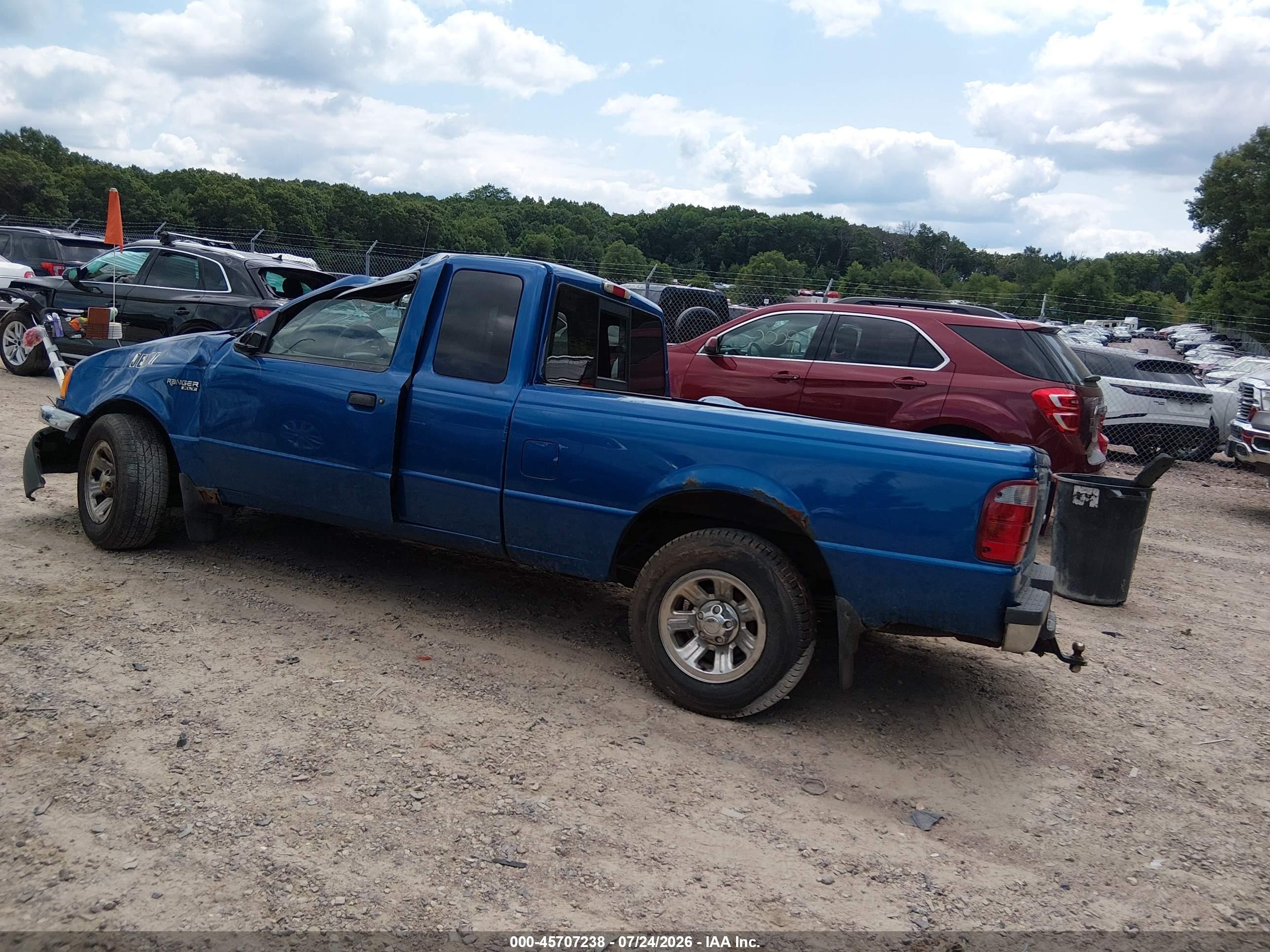 2001 Ford Ranger Edge/xlt Blue vin: 1FTYR14E31PB58829