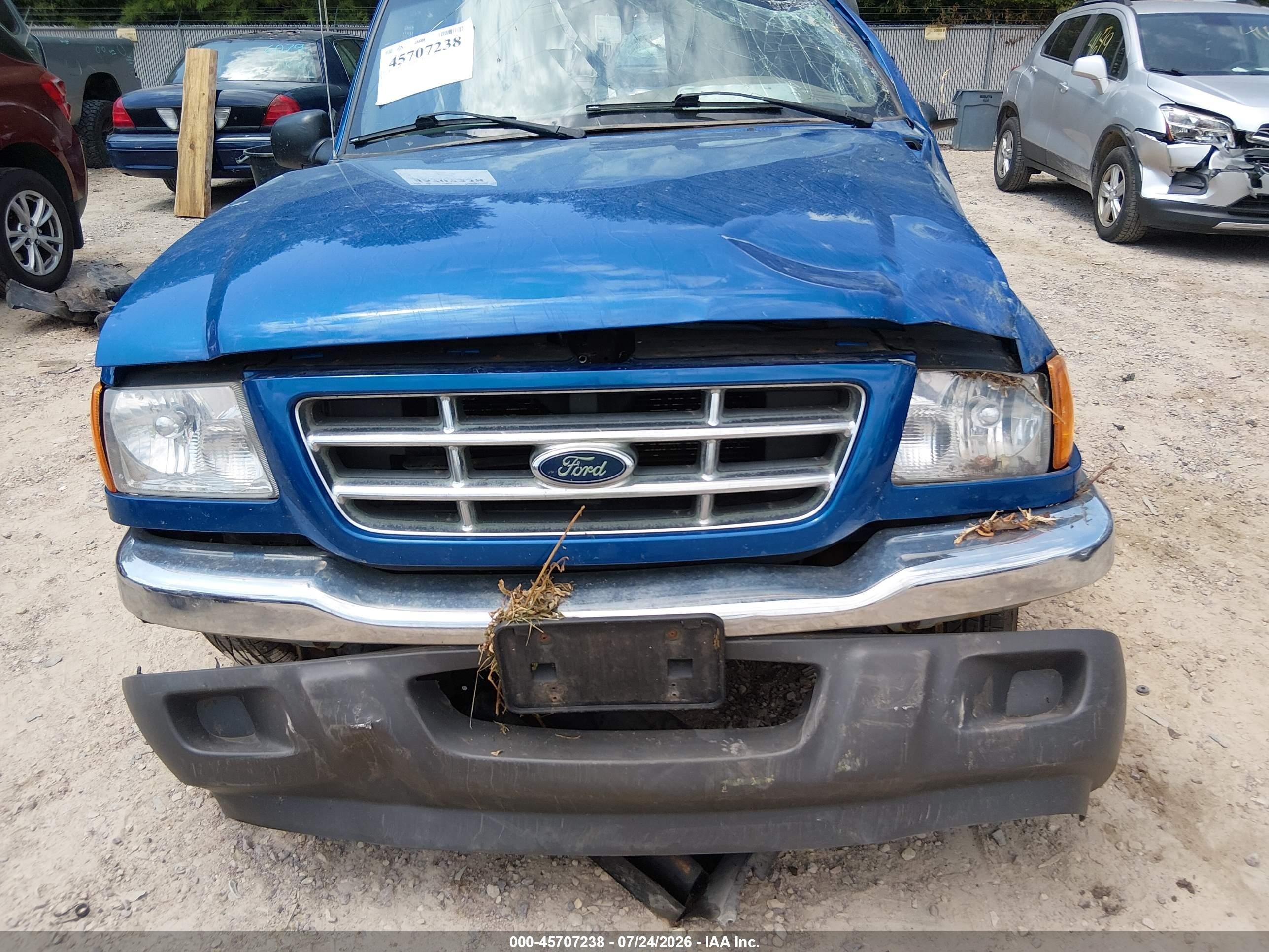 2001 Ford Ranger Edge/xlt Blue vin: 1FTYR14E31PB58829