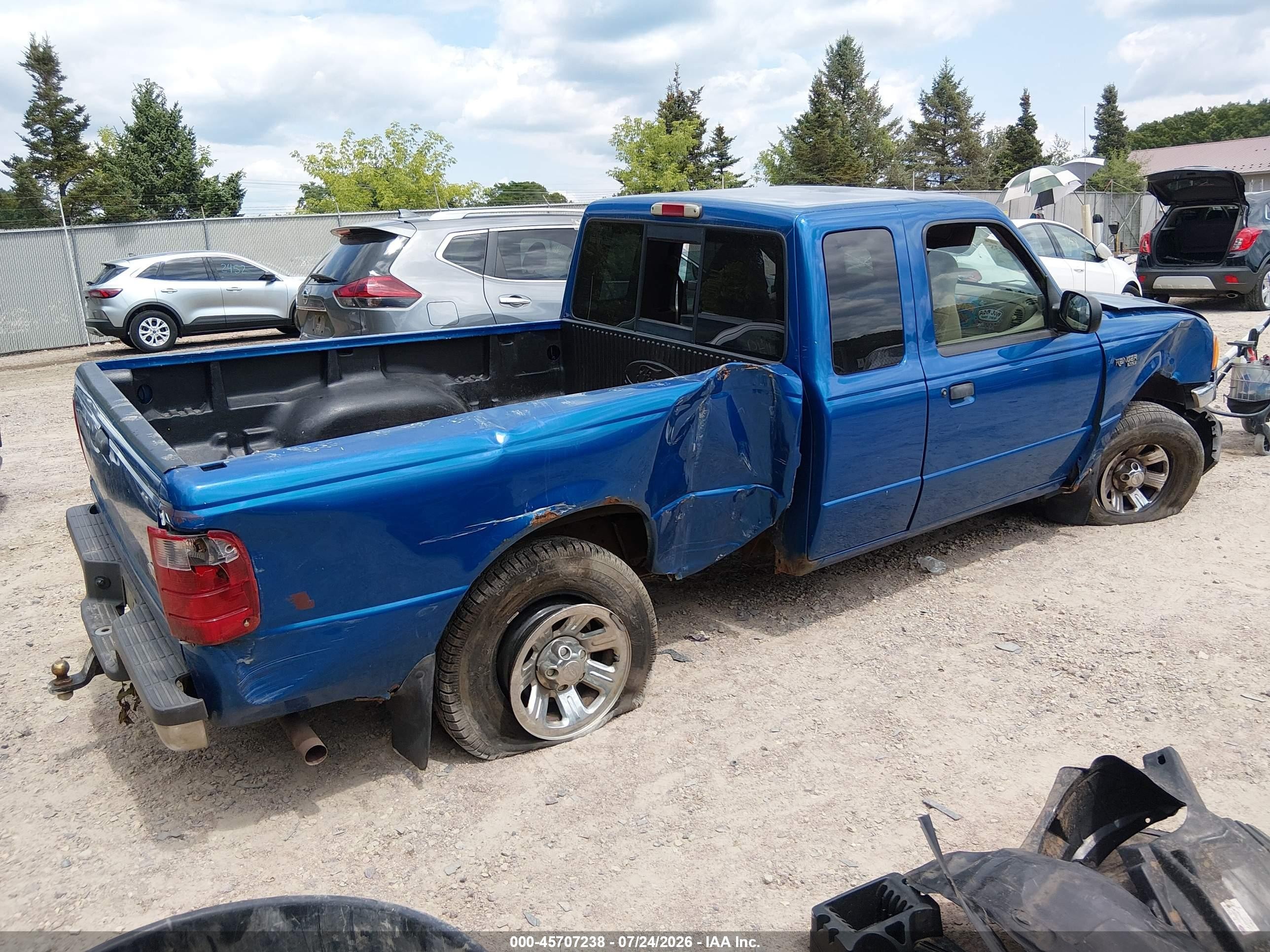 2001 Ford Ranger Edge/xlt Blue vin: 1FTYR14E31PB58829